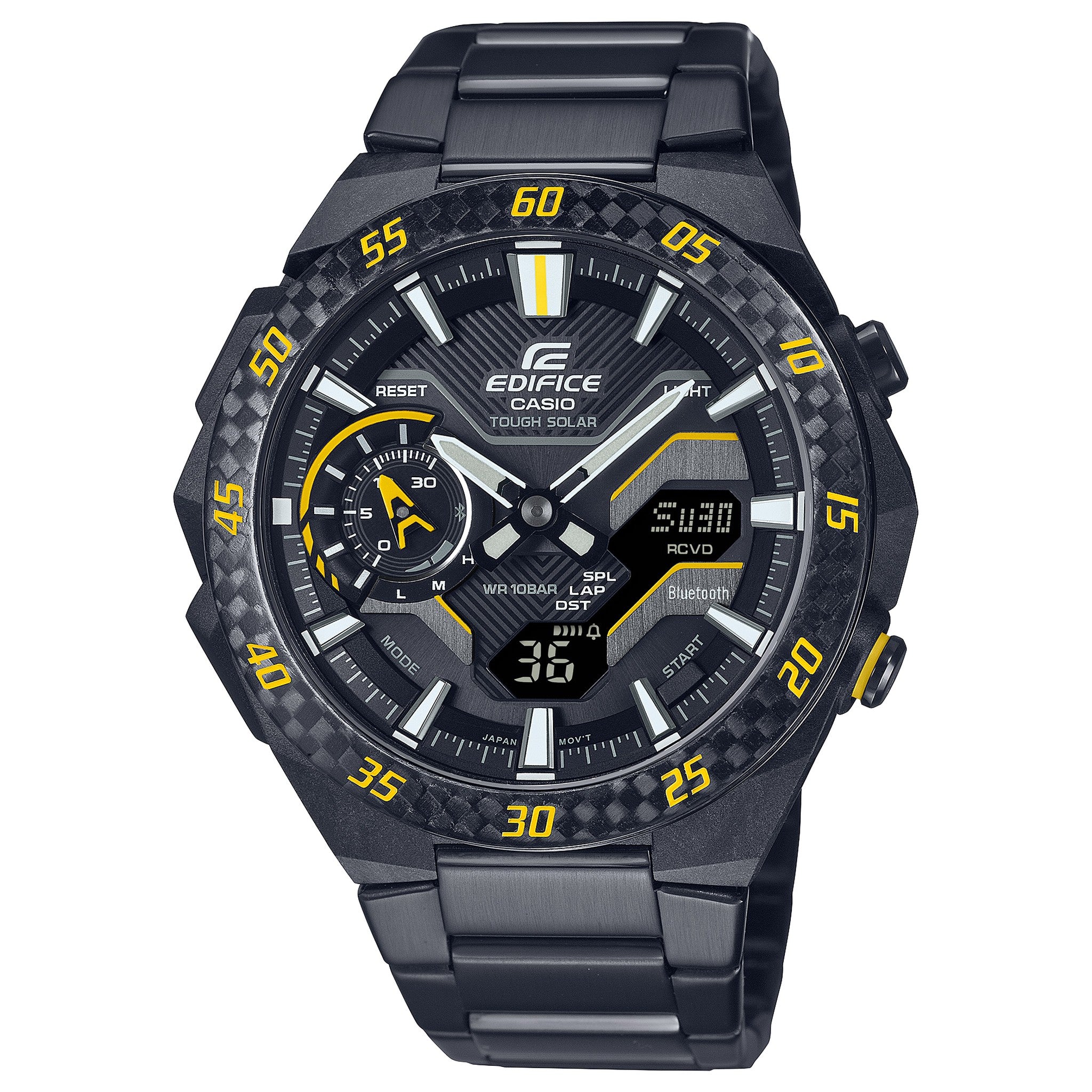 Casio Edifice ECB-2200RC-1A9 Herrenuhr Schwarz Gelb