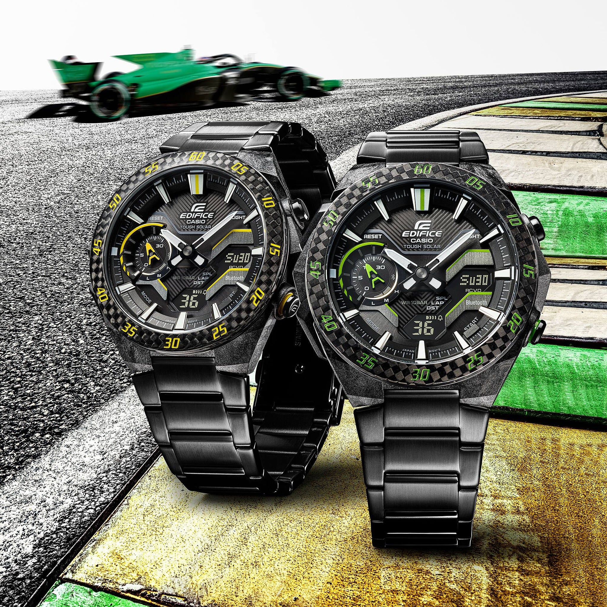 Casio Edifice ECB-2200RC-1A9 Herrenuhr Schwarz Gelb