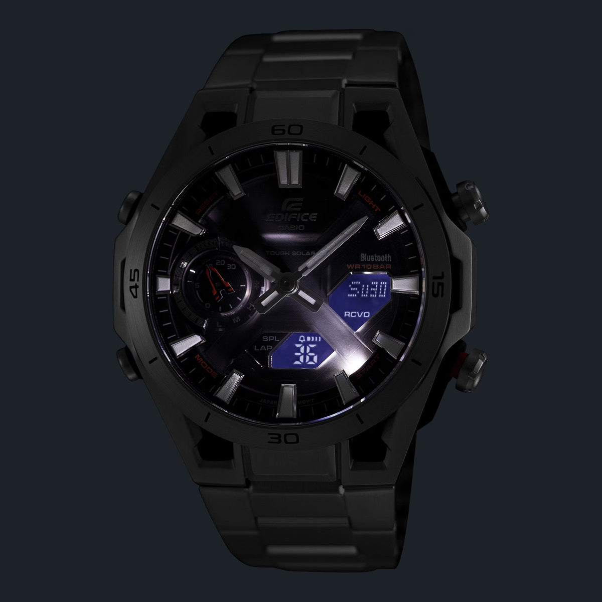 Montre Casio Edifice ECB-2300D-1A Homme Argenté Gris