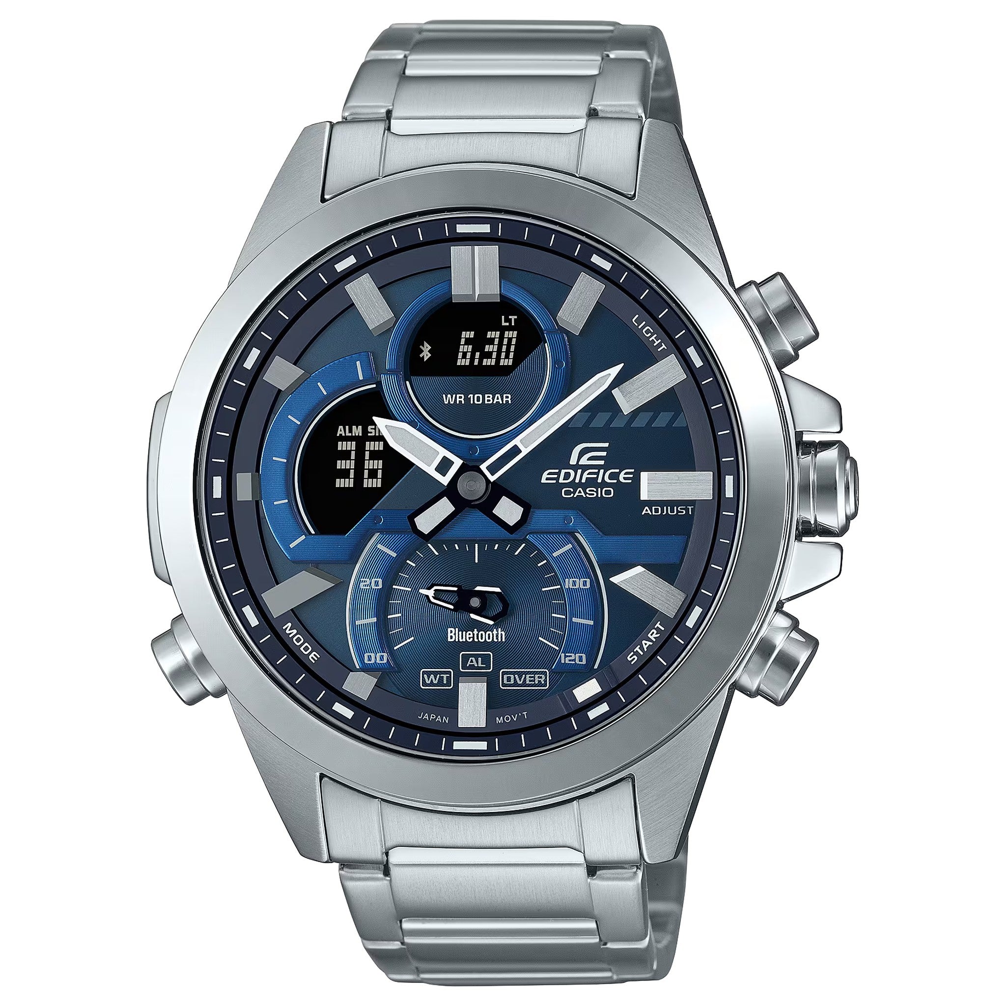 Montre Casio Edifice ECB-30D-2A Homme Argenté Bleu