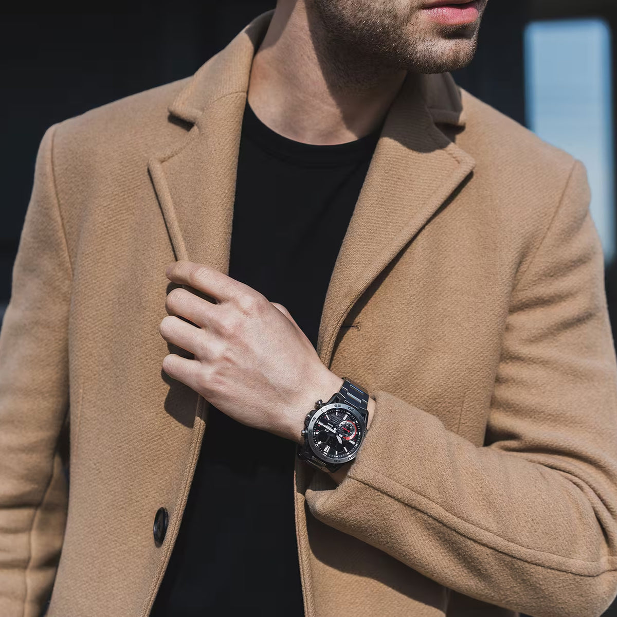 Montre Casio Edifice ECB-40D-1A Homme Argenté Noir