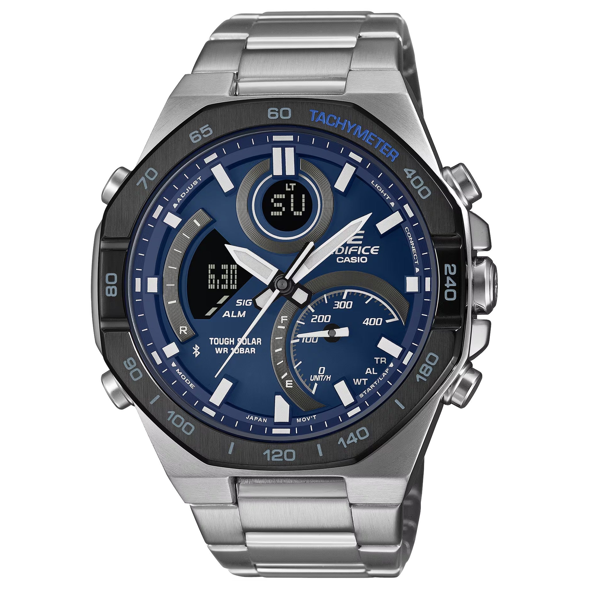 Montre Casio Edifice ECB-950DB-2A Homme Argenté Bleu