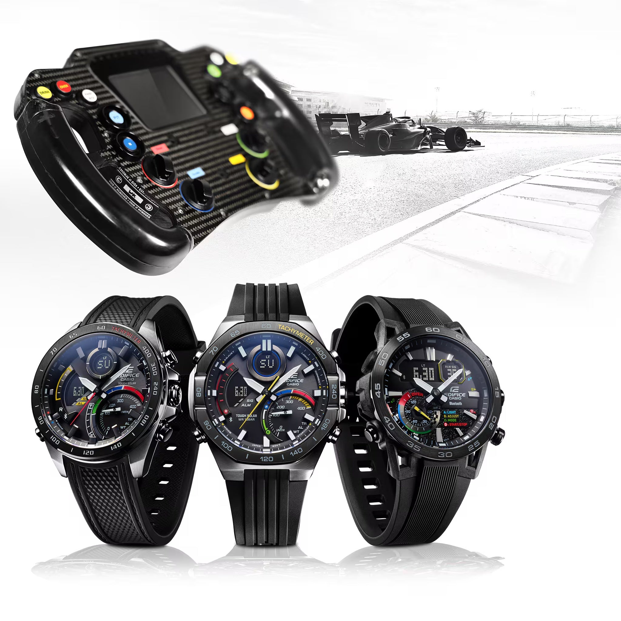 Casio Edifice ECB-950MP-1A Herrenuhr Silber Schwarz