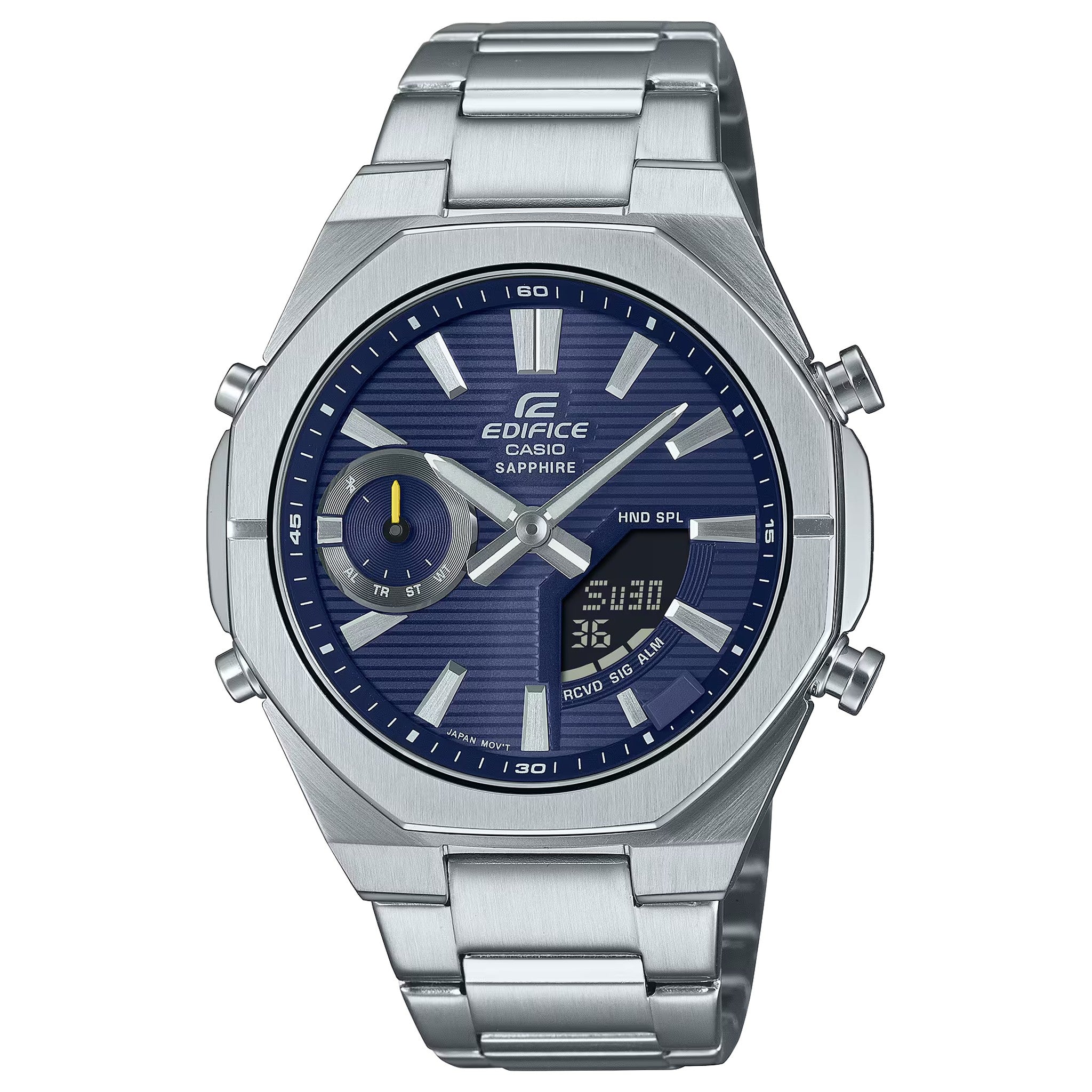 Casio Edifice ECB-S10D-2A Herrenuhr, Silber, Blau