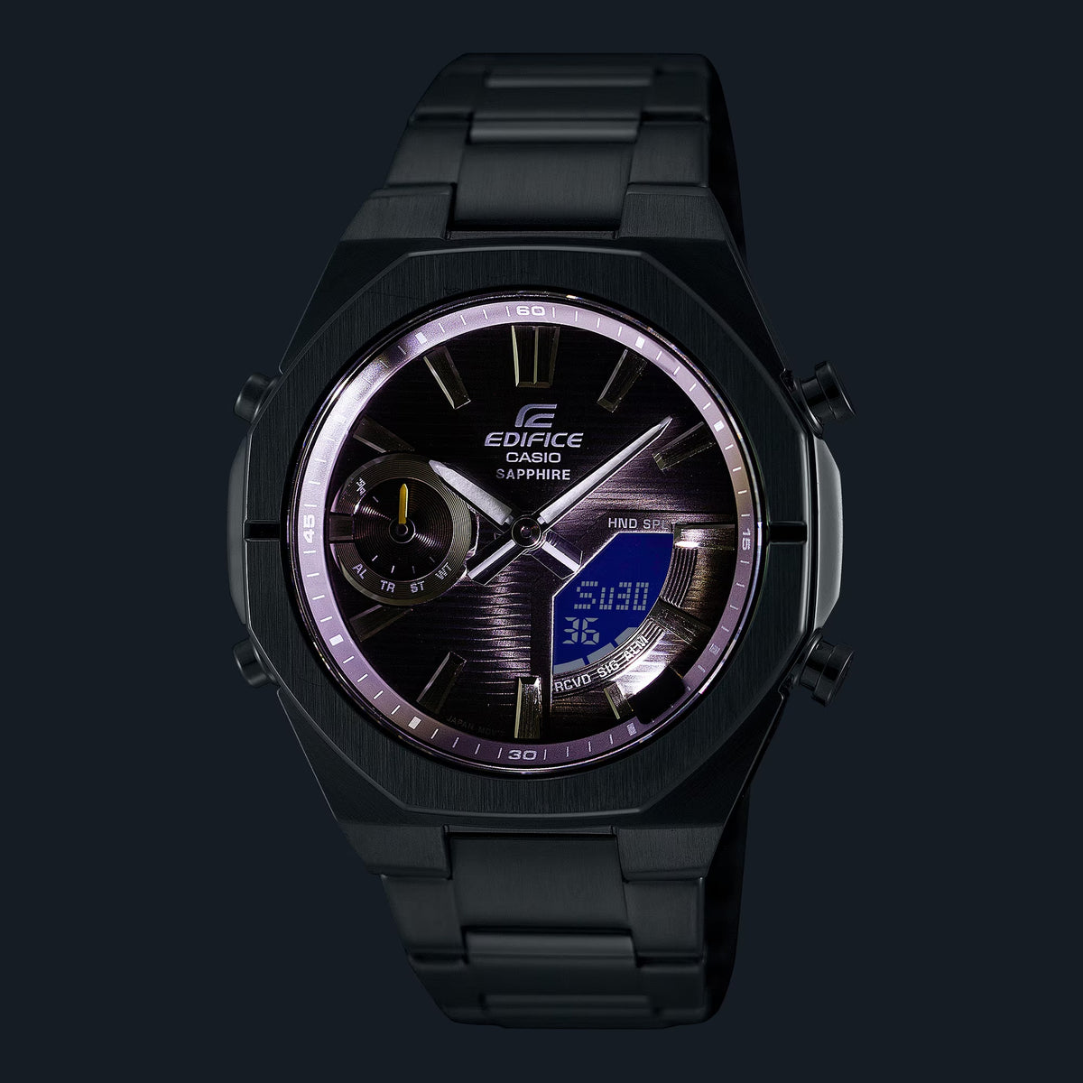 Casio Edifice ECB-S10D-2A Herrenuhr, Silber, Blau