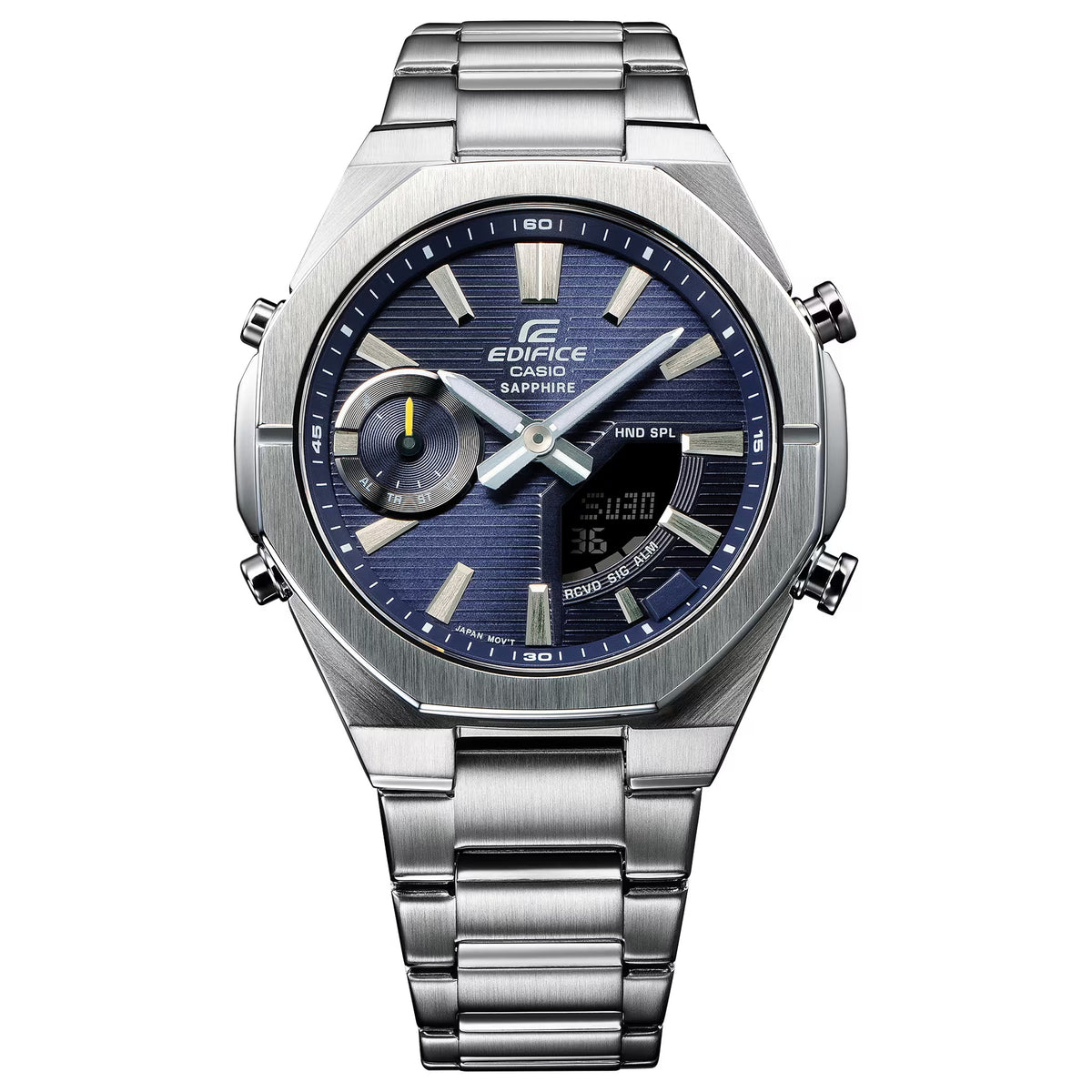 Casio Edifice ECB-S10D-2A Herrenuhr, Silber, Blau