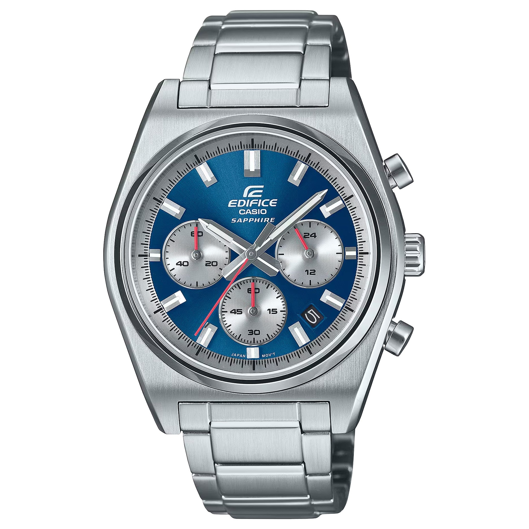 Casio Edifice EFB-730D-2A Herrenuhr Silber Blau