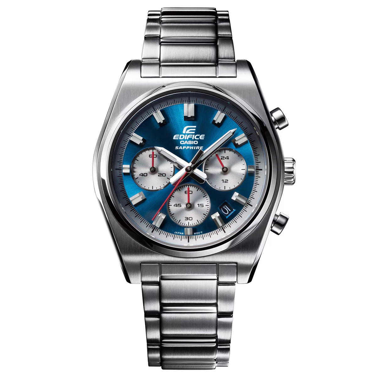 Casio Edifice EFB-730D-2A Herrenuhr Silber Blau