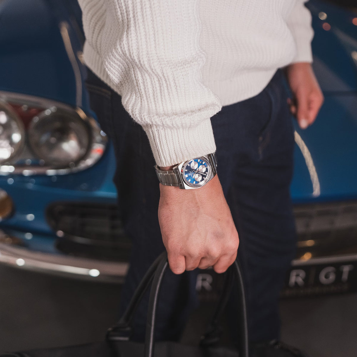 Casio Edifice EFB-730D-2A Herrenuhr Silber Blau