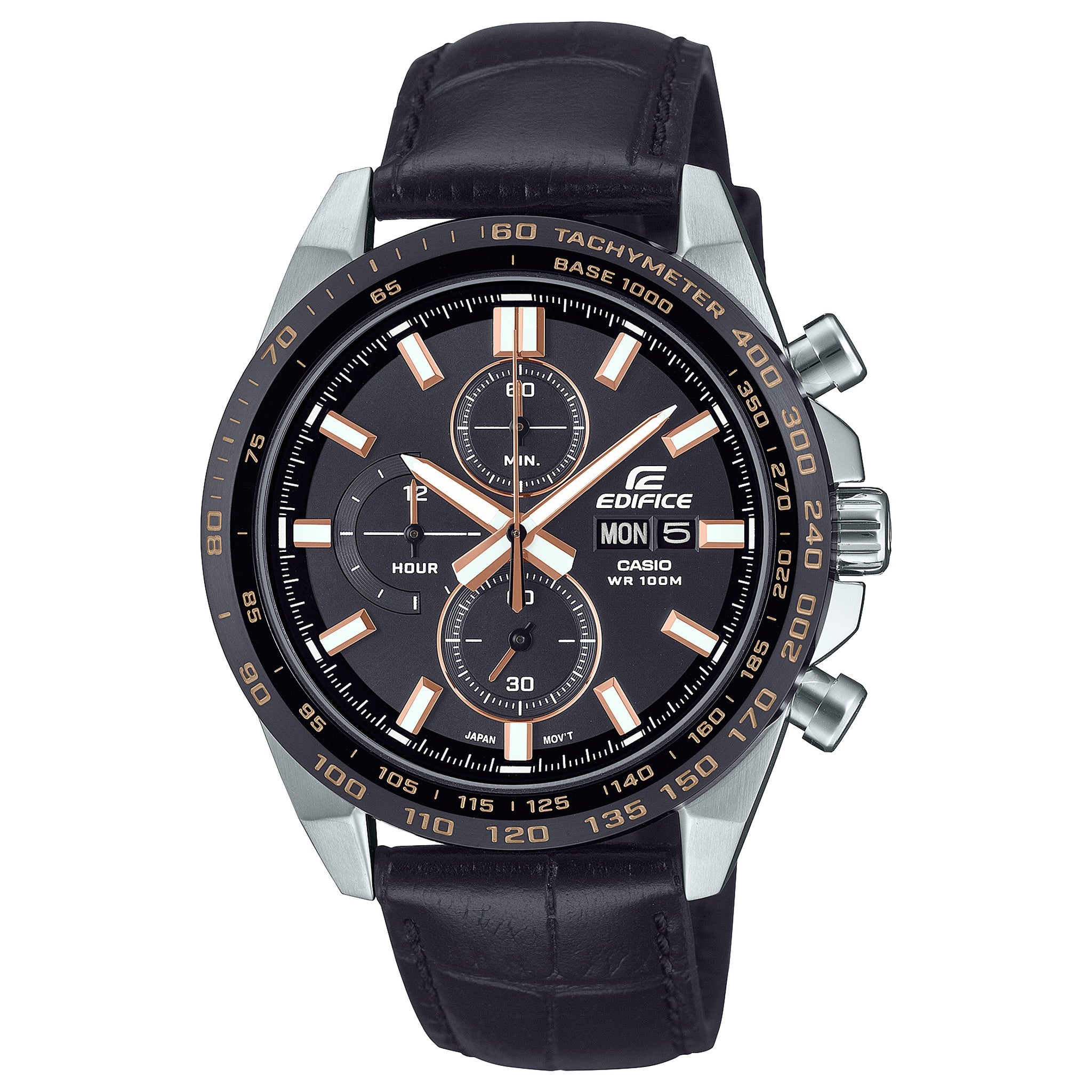 Montre Casio Edifice EFR-574BL-1A Homme Noir Cuir