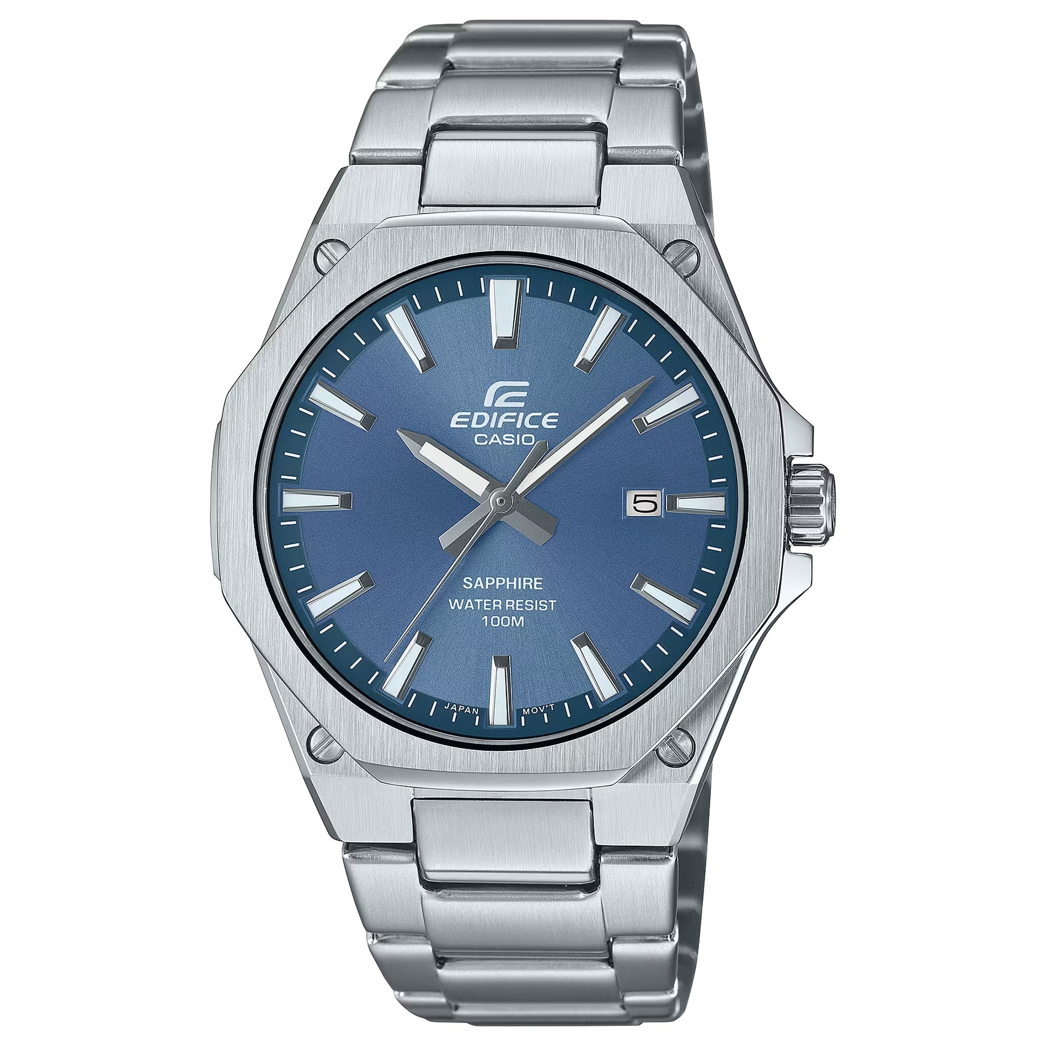 Casio Edifice EFR-S108D-2A Herrenuhr Silber Blau