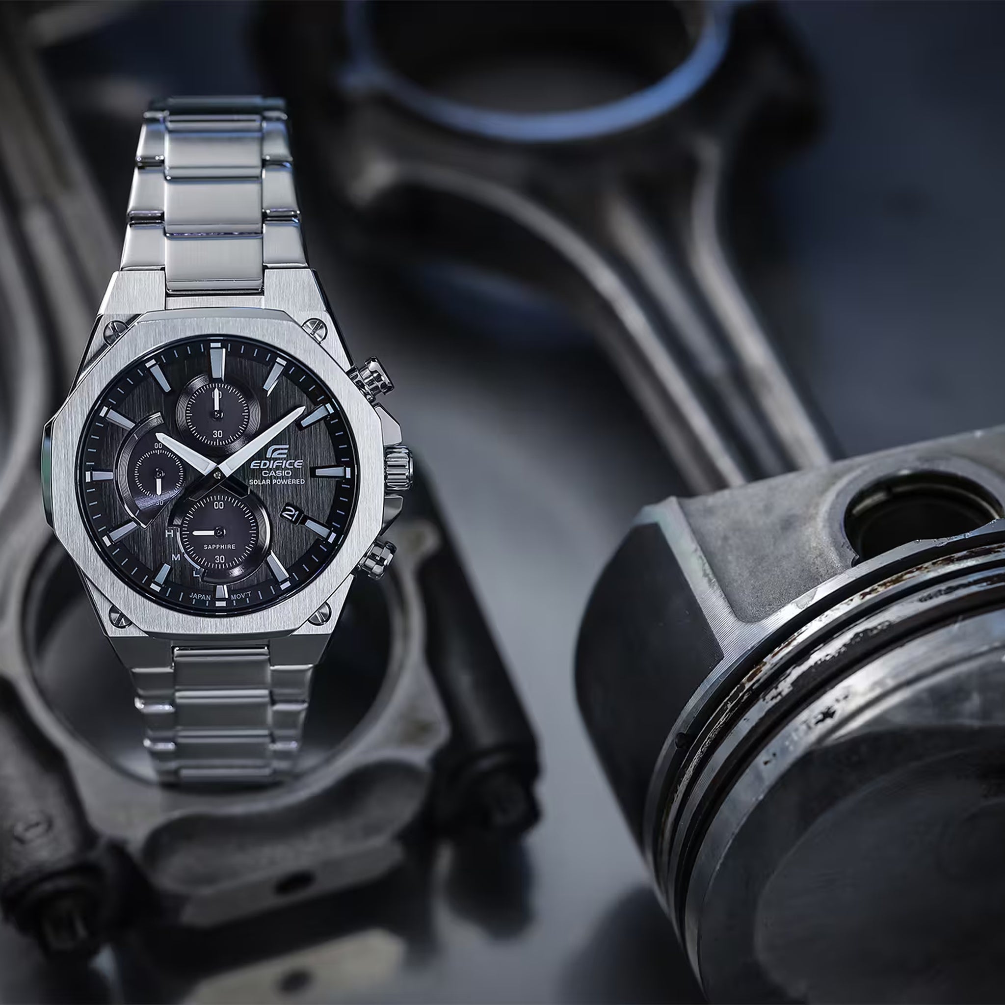 Casio Edifice EFS-S570D-1A Herrenuhr Silber Schwarz