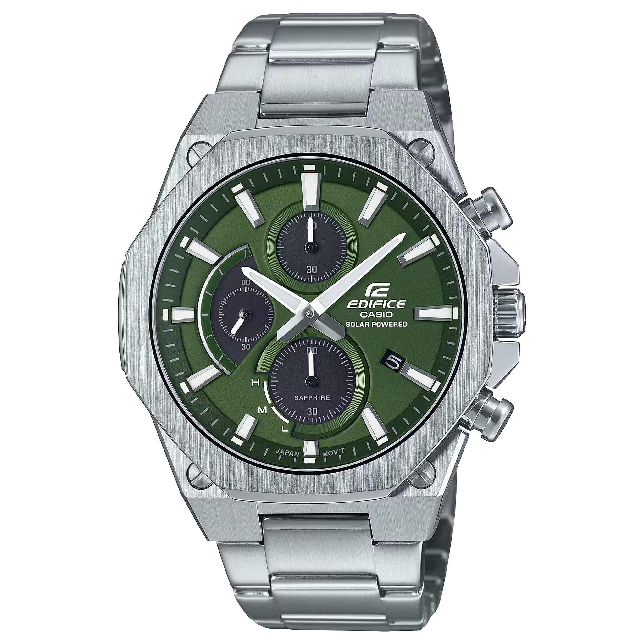 Casio Edifice EFS-S570D-3A Herrenuhr Silber Grün
