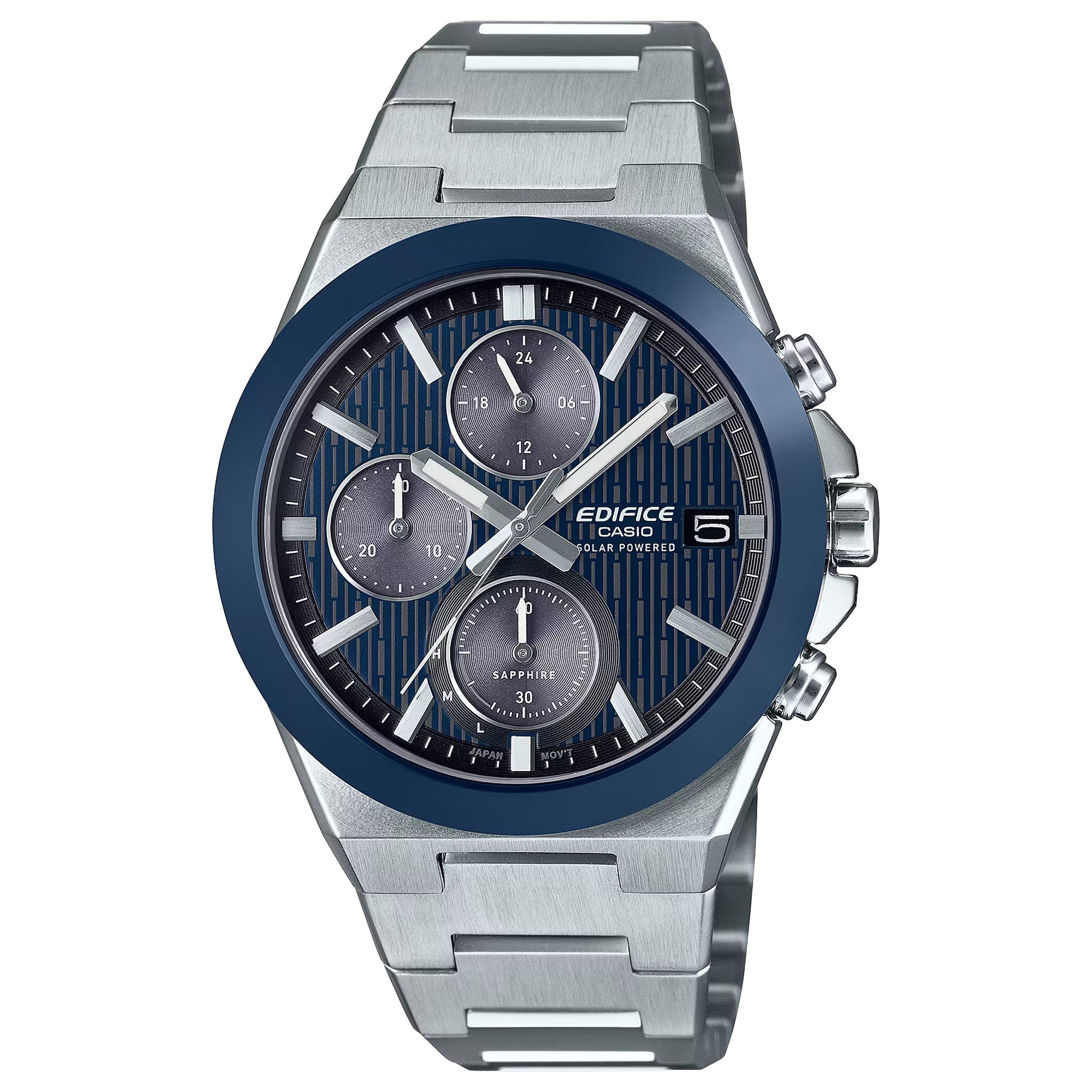 Casio Edifice EFS-S650D-2A Herrenuhr Silber Blau