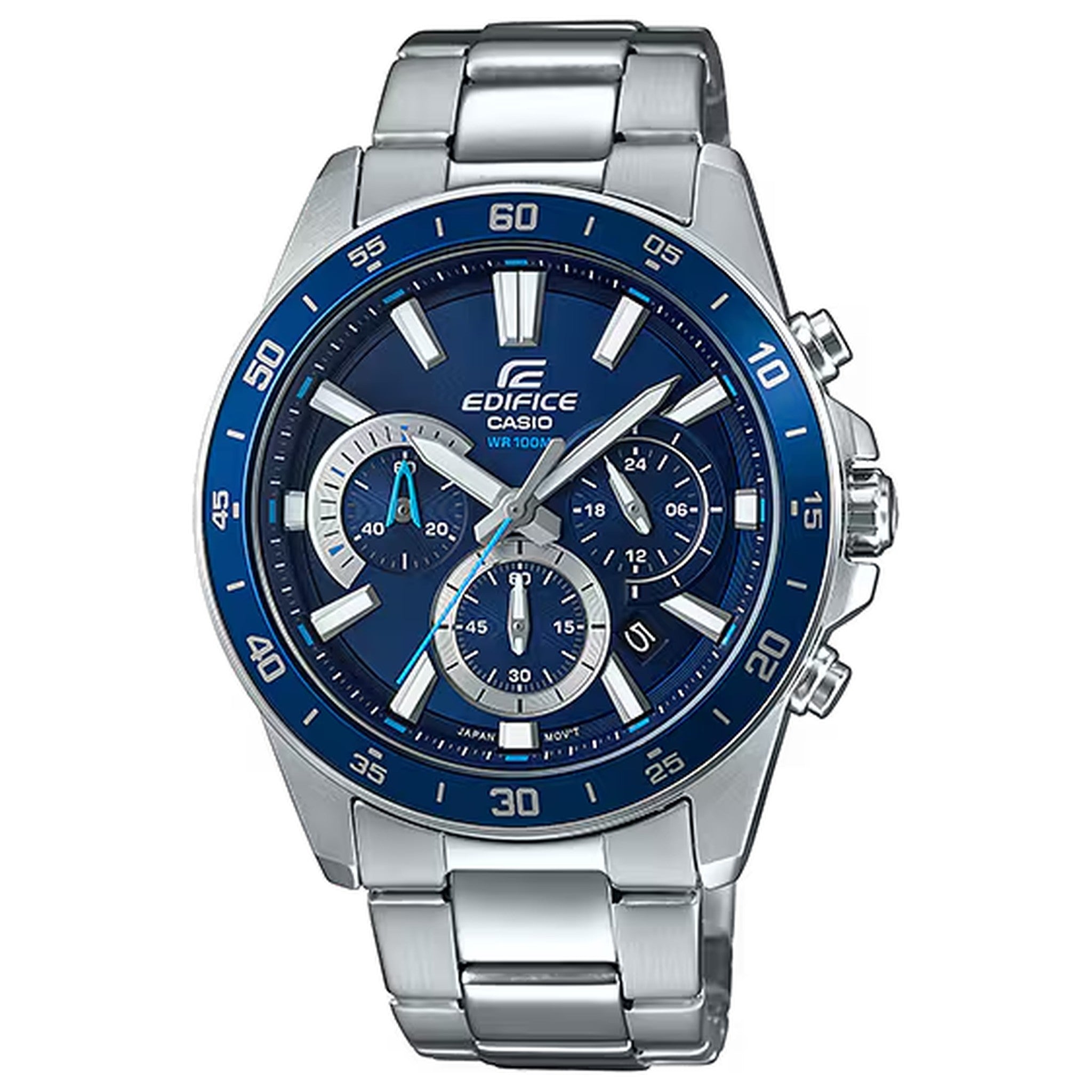 Montre Casio Edifice EFV-570D-2A Homme Argenté Bleu