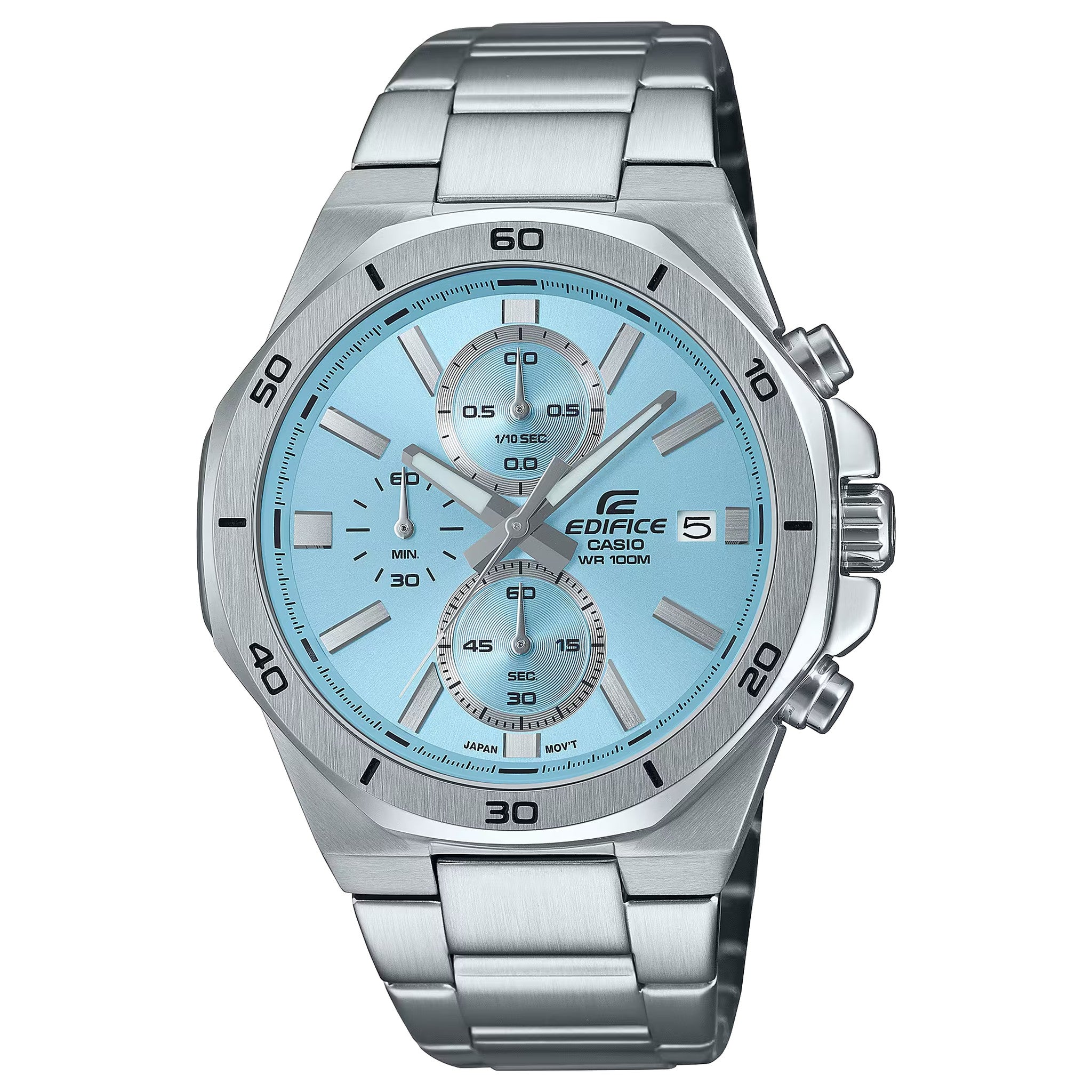Casio Edifice EFV-640D-2B Herrenuhr Silber Blau