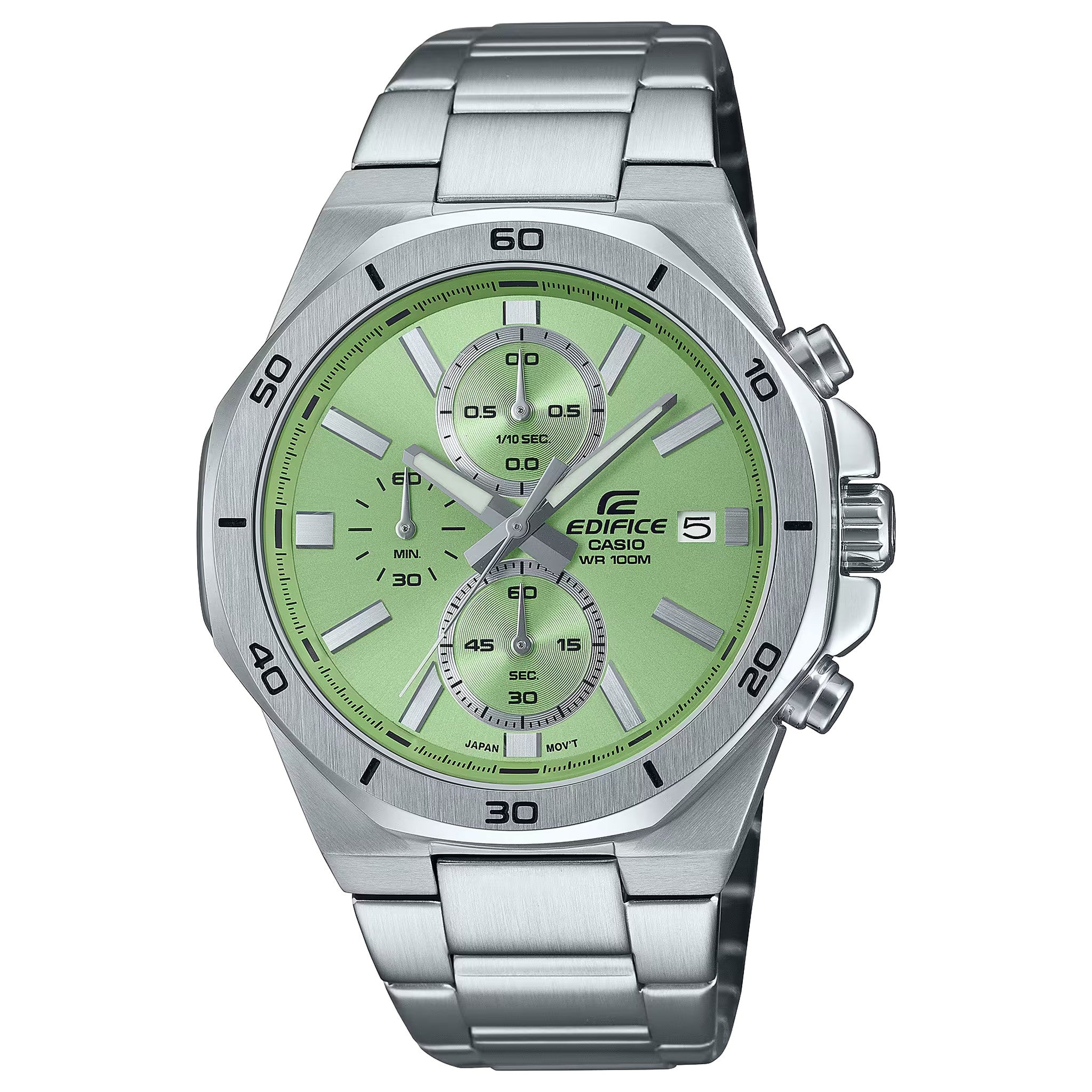 Casio Edifice EFV-640D-3A Herrenuhr Silber Grün