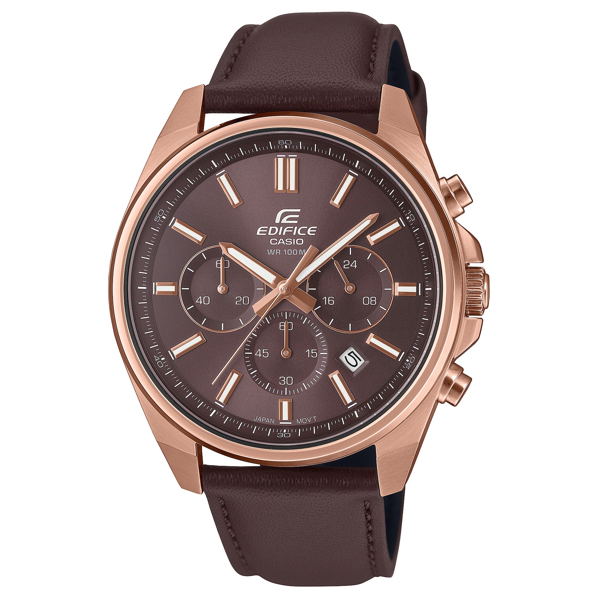 Montre Casio Edifice EFV-650CL-5A Homme Marron Or Rose