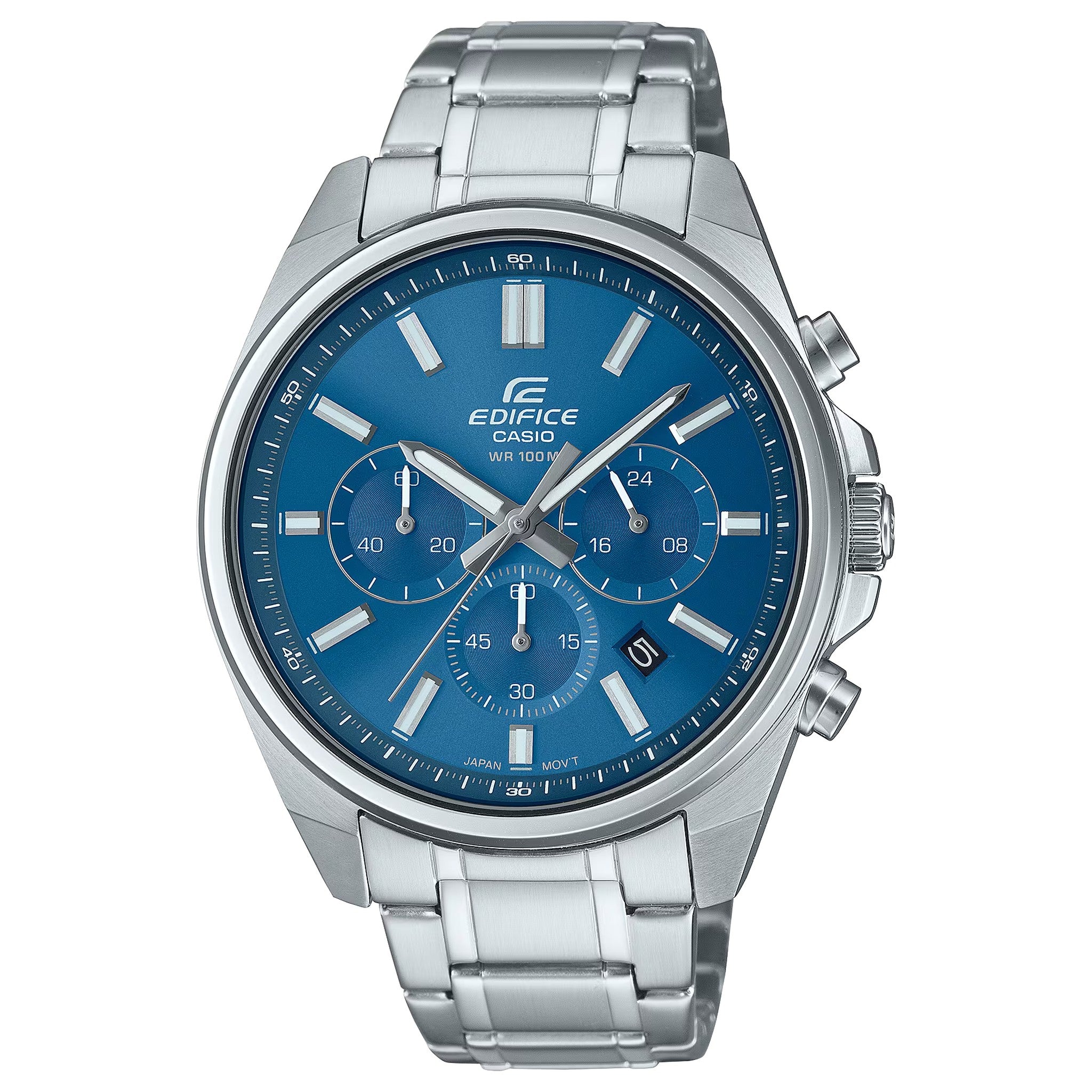 Montre Casio Edifice EFV-650D-2A Homme Argenté Bleu