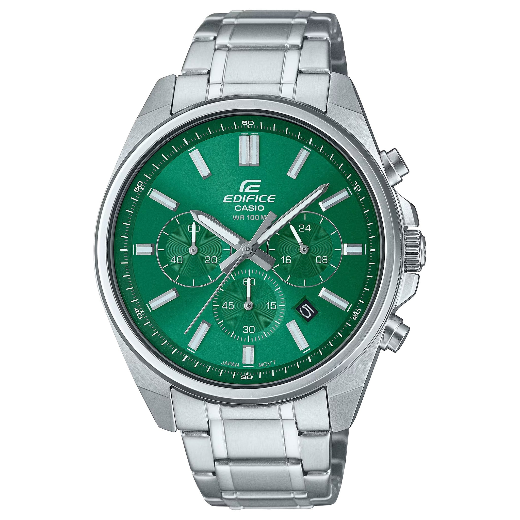 Casio Edifice EFV-650D-3A Herrenuhr Silber Grün