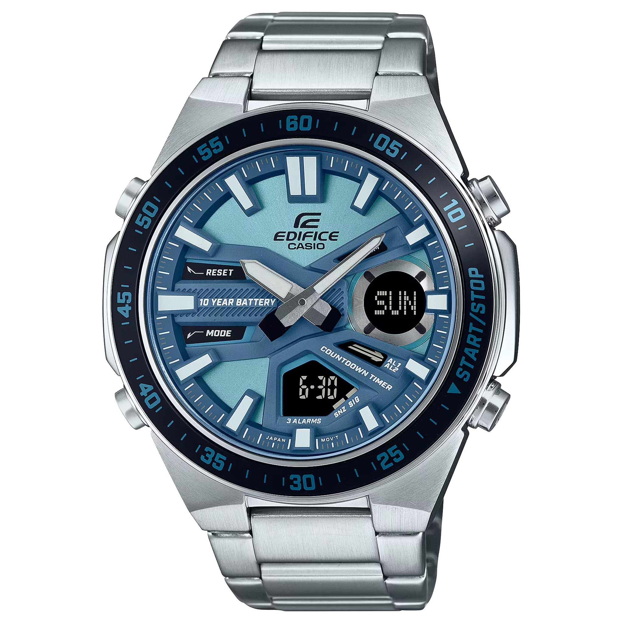 Casio Edifice EFV-C110D-2B Herrenuhr Silber Blau