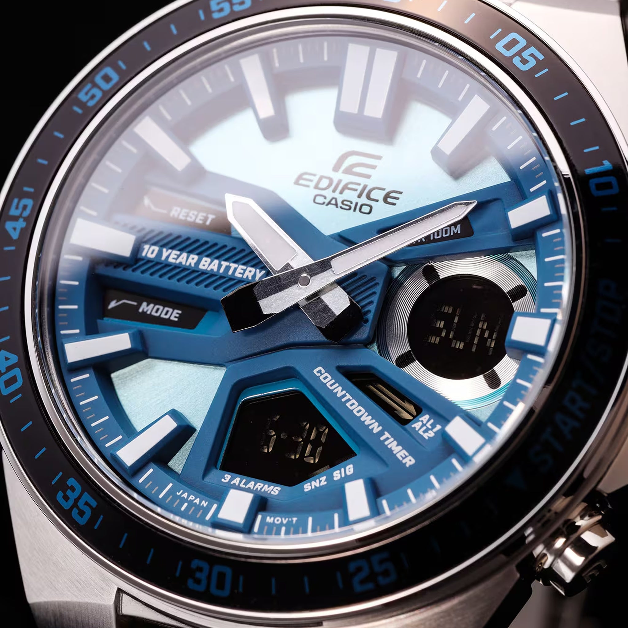 Casio Edifice EFV-C110D-2B Herrenuhr Silber Blau