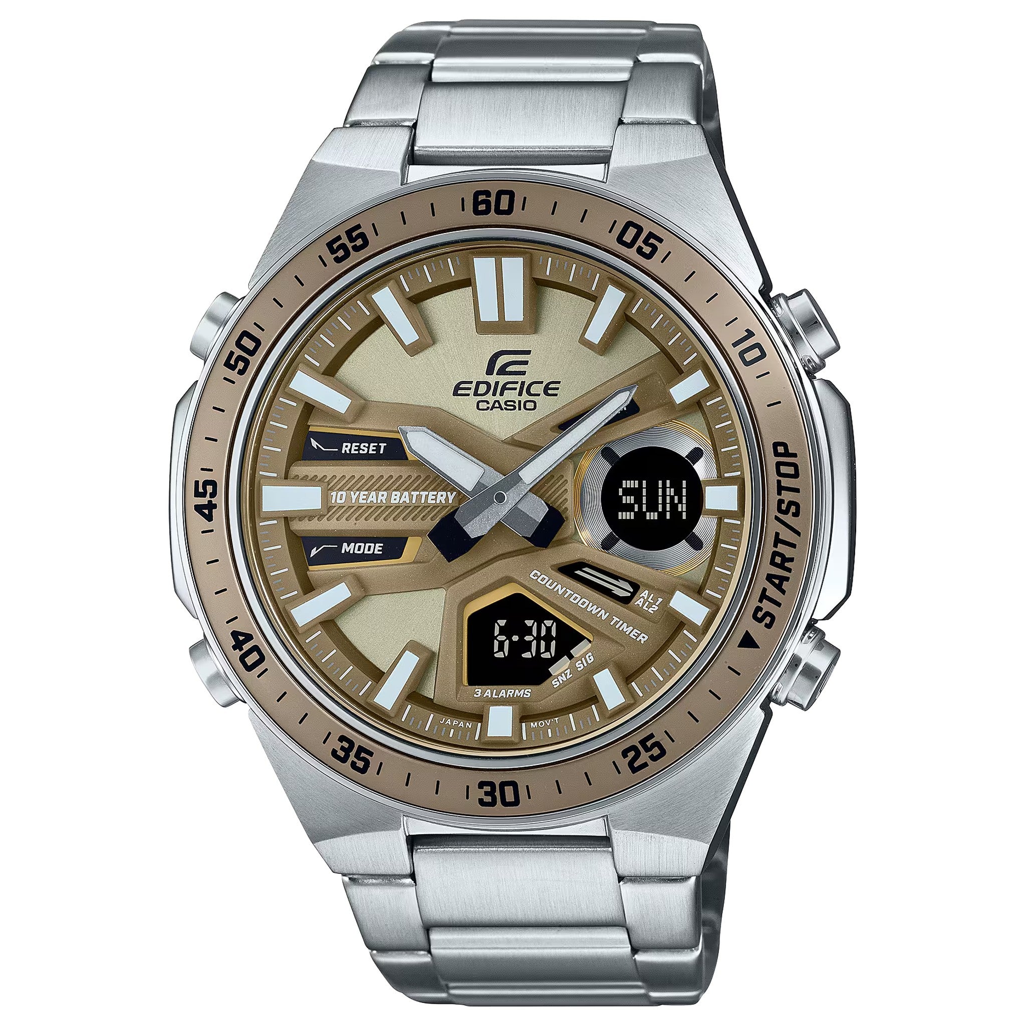 Casio Edifice EFV-C110D-5A Herrenuhr Silber Bronze