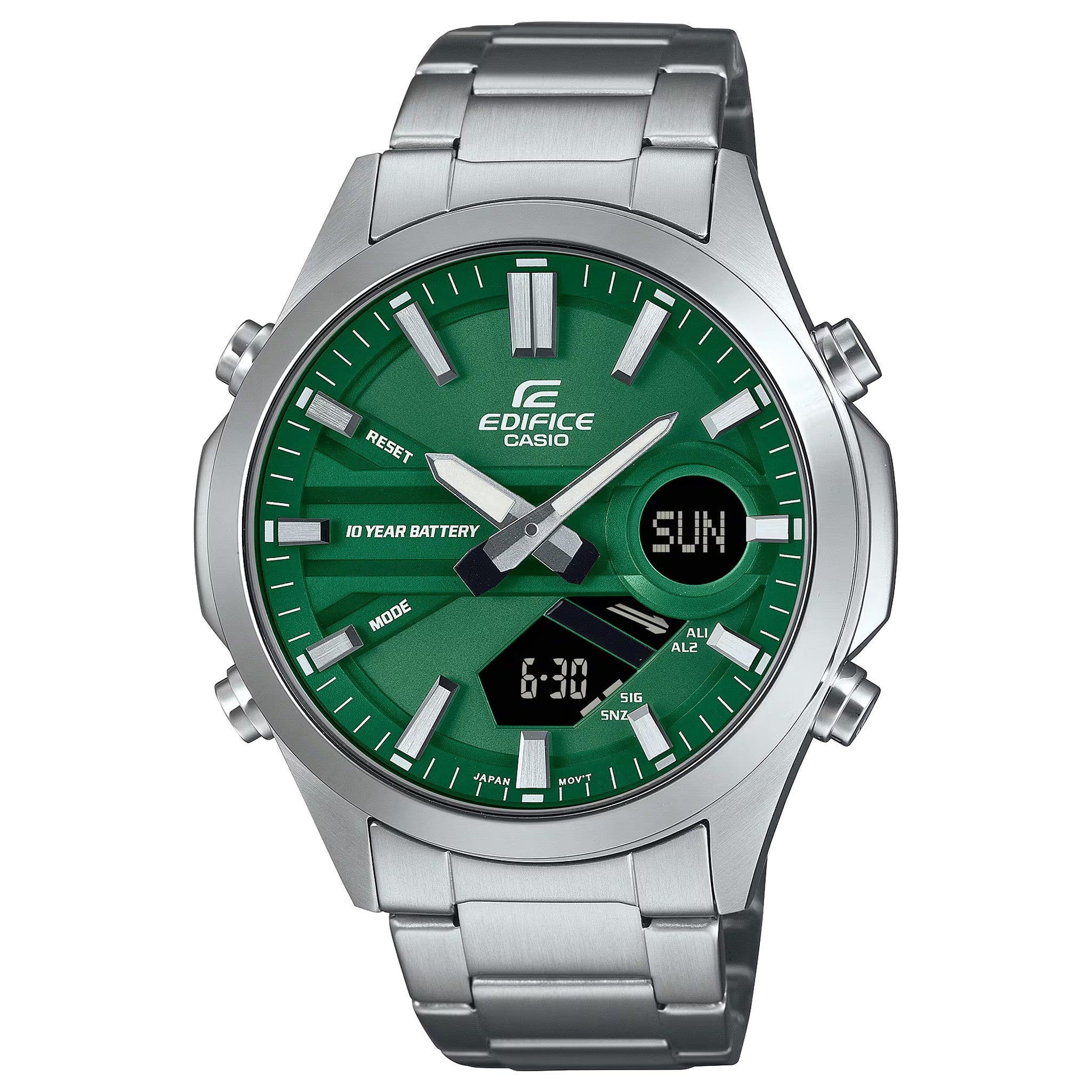 Casio Edifice EFV-C120D-3A Herrenuhr Silber Grün
