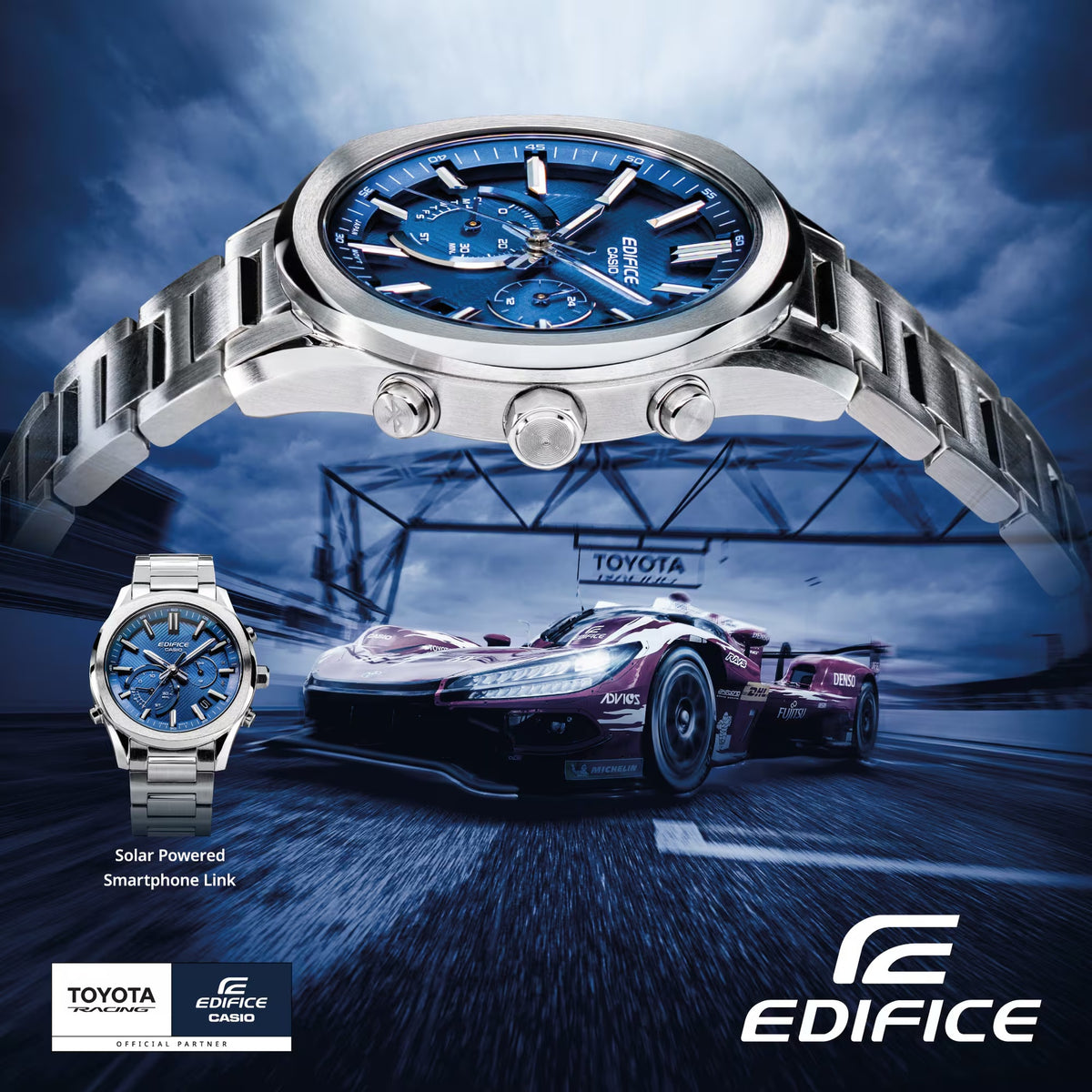 Montre Casio Edifice EQB-1300D-2A Solaire Bleu