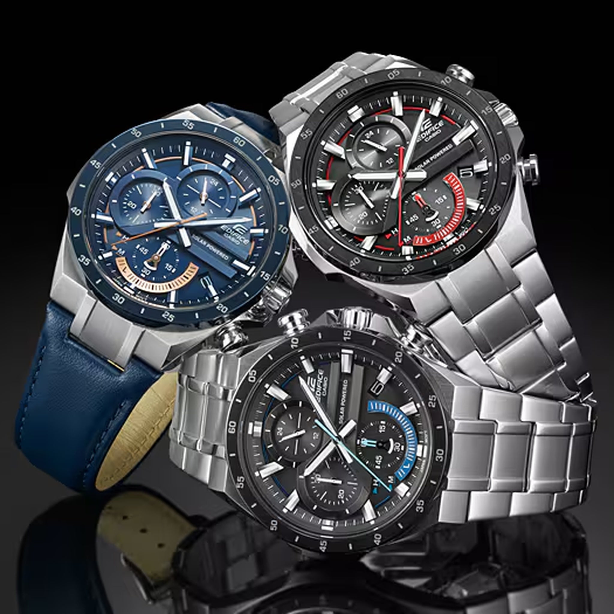 Casio Edifice EQS-920DB-1B Herrenuhr Silber Schwarz