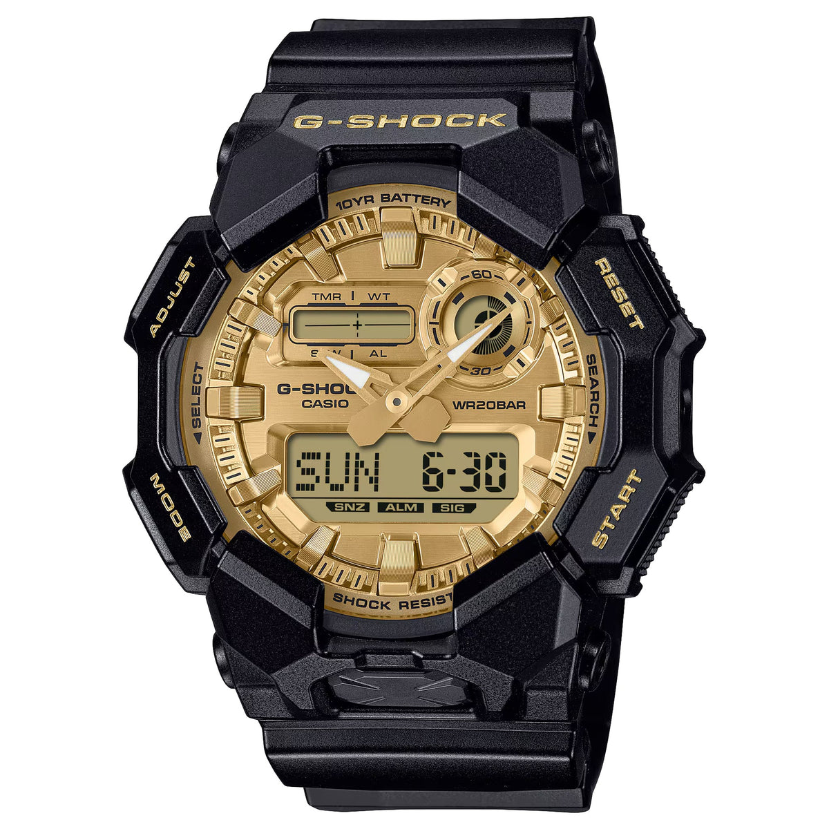 Casio G-Shock GA-010GGB-1A9 Herrenuhr Schwarz Gold