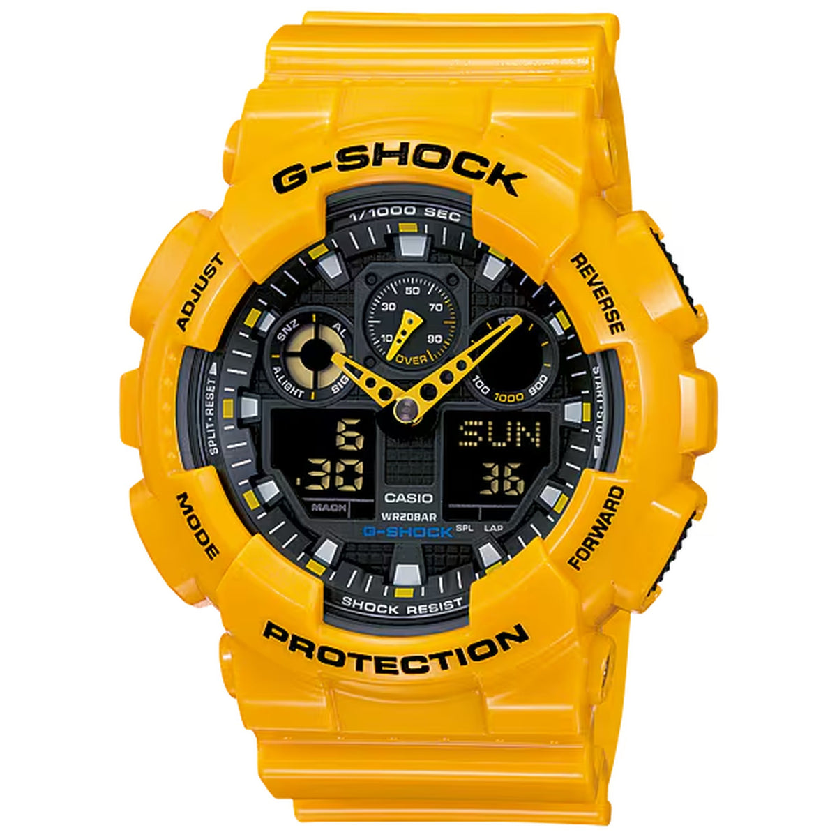 Casio G-Shock GA-100A-9A Herrenuhr Gelb