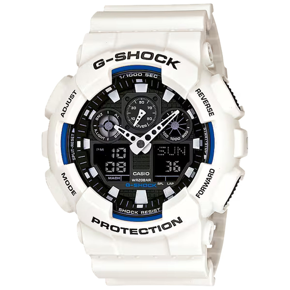 Casio G-Shock GA-100B-7A Herrenuhr Weiß Schwarz