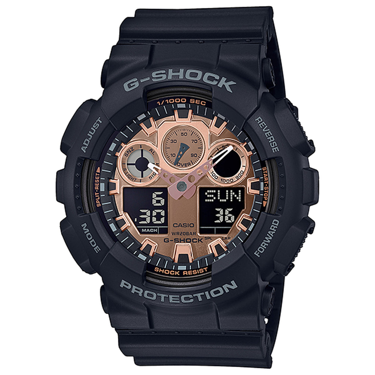 Casio G-Shock GA-100MMC-1A Herrenuhr Schwarz Bronze
