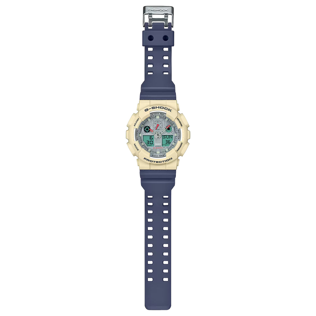 Casio G-Shock GA-100PC-7A2 Herrenuhr Blau Beige