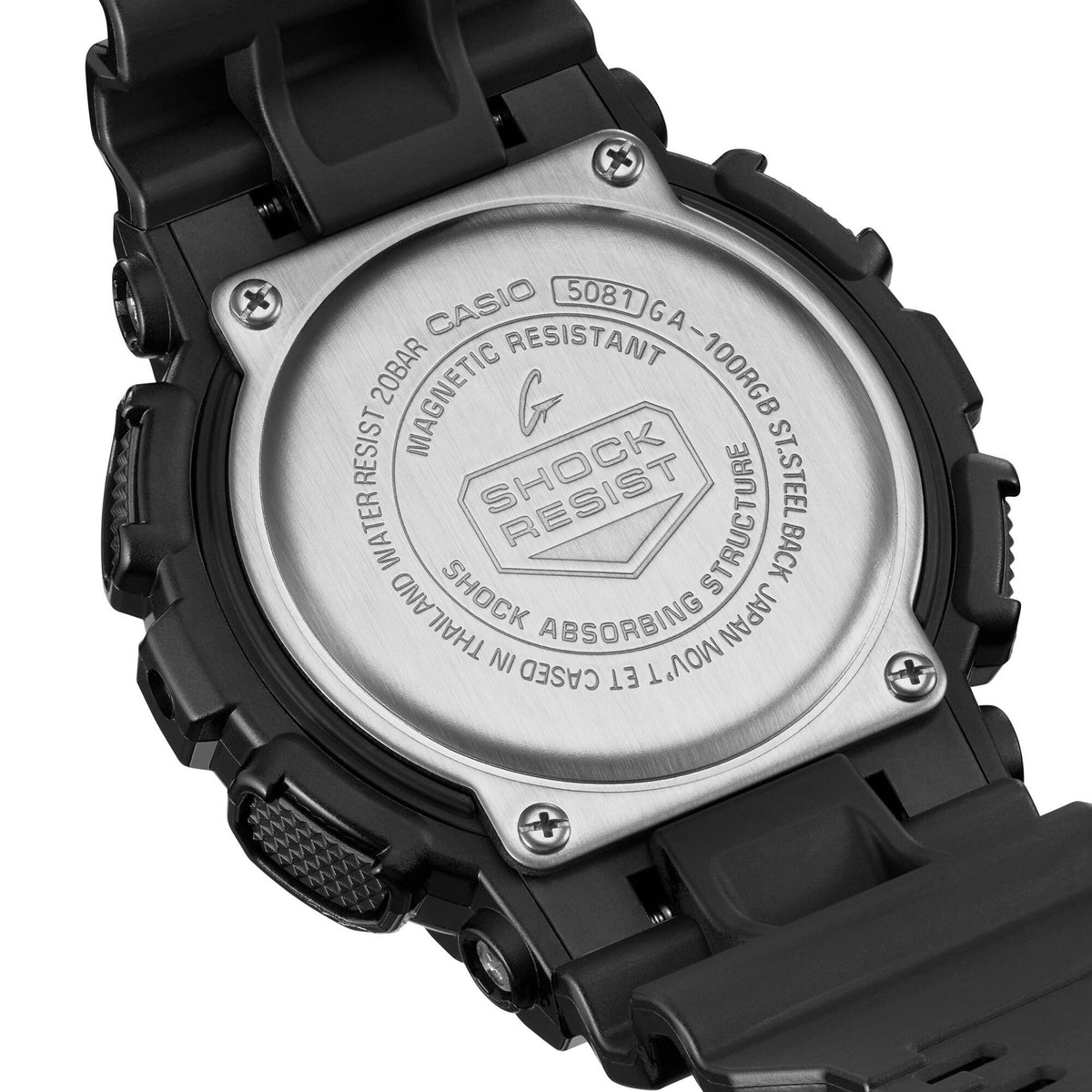 Casio G-Shock GA-100RGB-1A Herrenuhr Schwarz