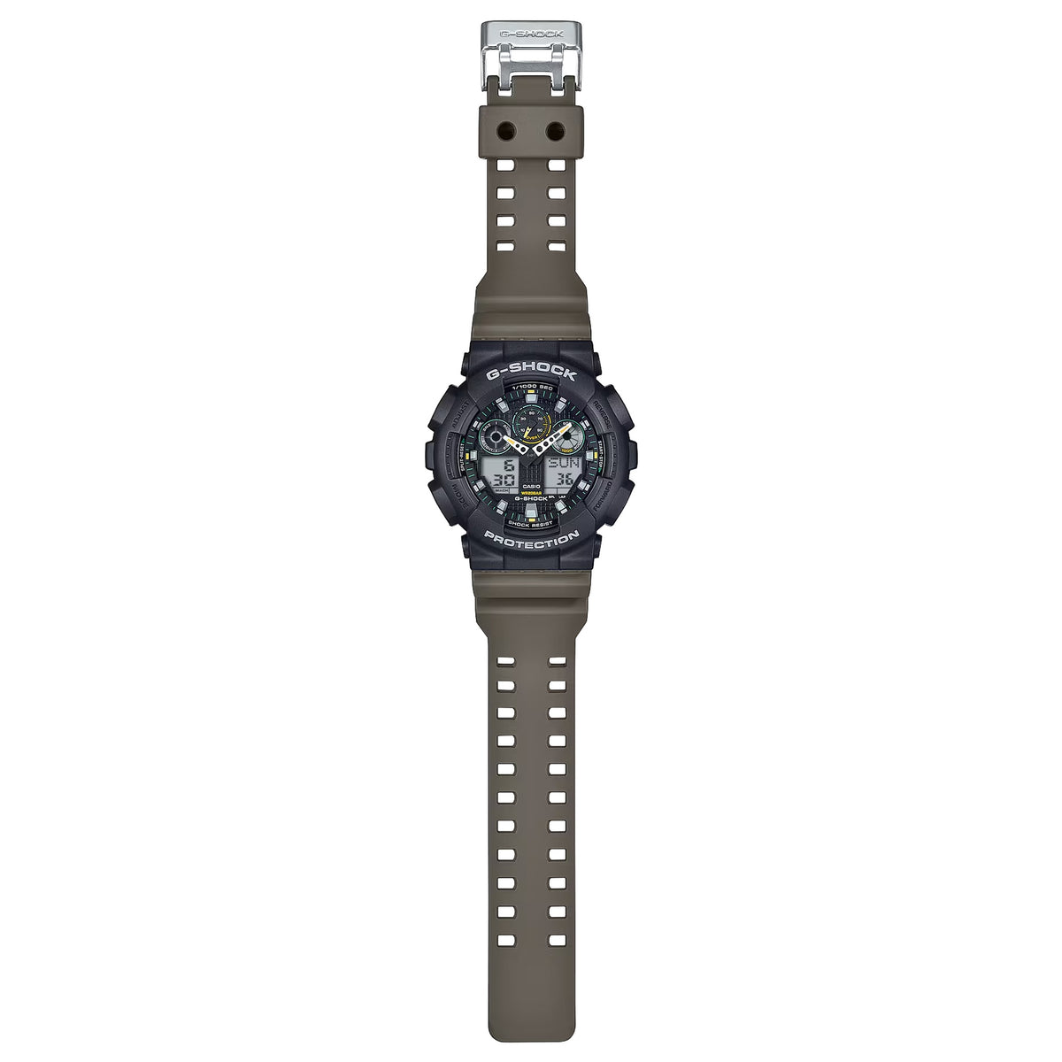 Casio G-Shock GA-100TU-1A3 Herrenuhr Schwarz Grün