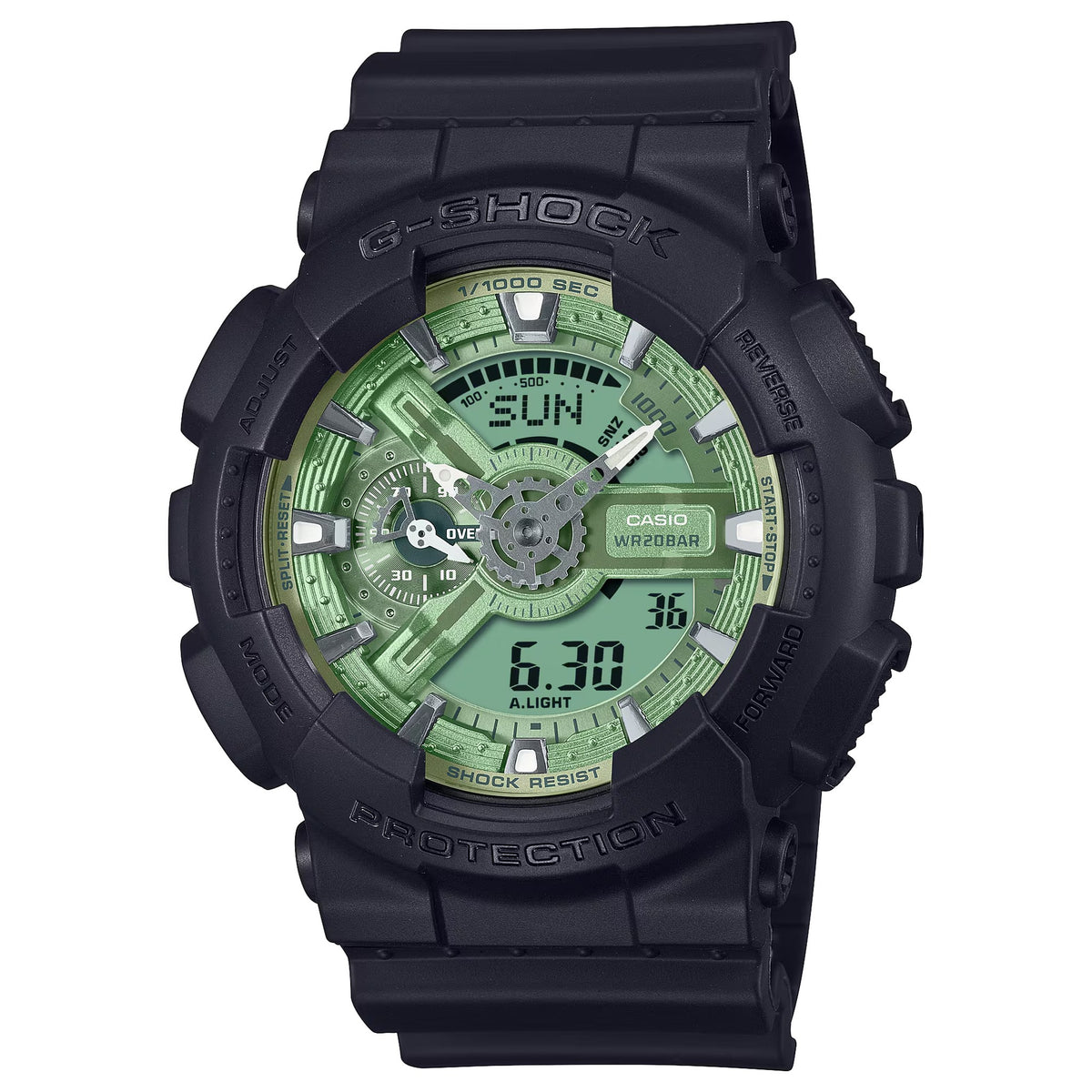 Casio G-Shock GA-110CD-1A3 Herrenuhr Schwarz Grün