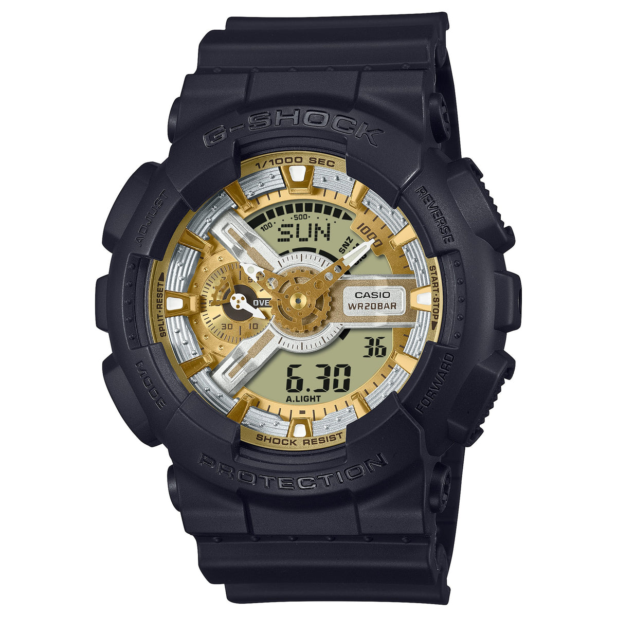 Casio G-Shock GA-110CD-1A9 Herrenuhr Schwarz Gold