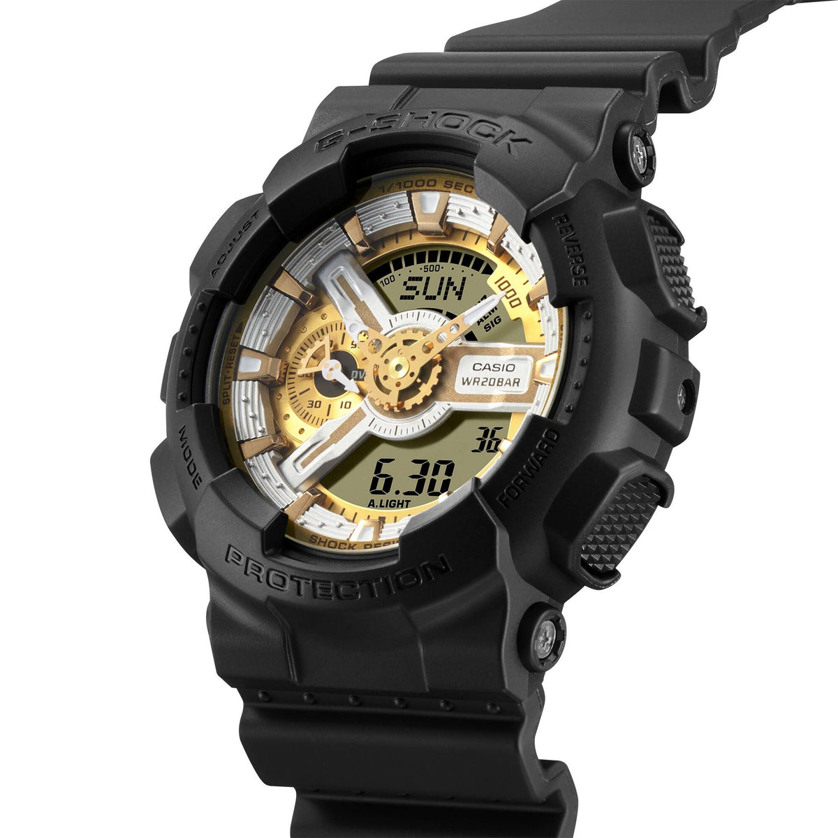 Casio G-Shock GA-110CD-1A9 Herrenuhr Schwarz Gold