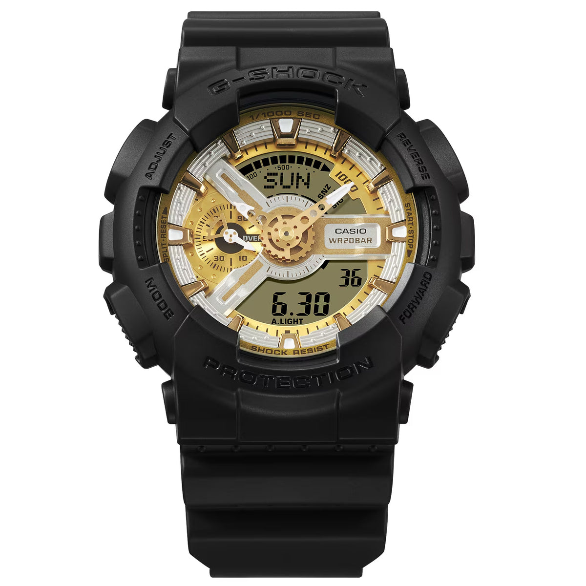 Casio G-Shock GA-110CD-1A9 Herrenuhr Schwarz Gold