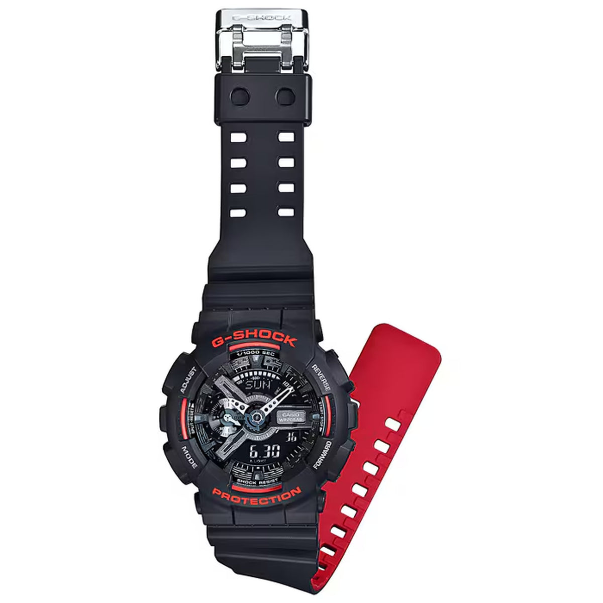 Casio G-Shock GA-110HR-1A Herrenuhr Schwarz Rot