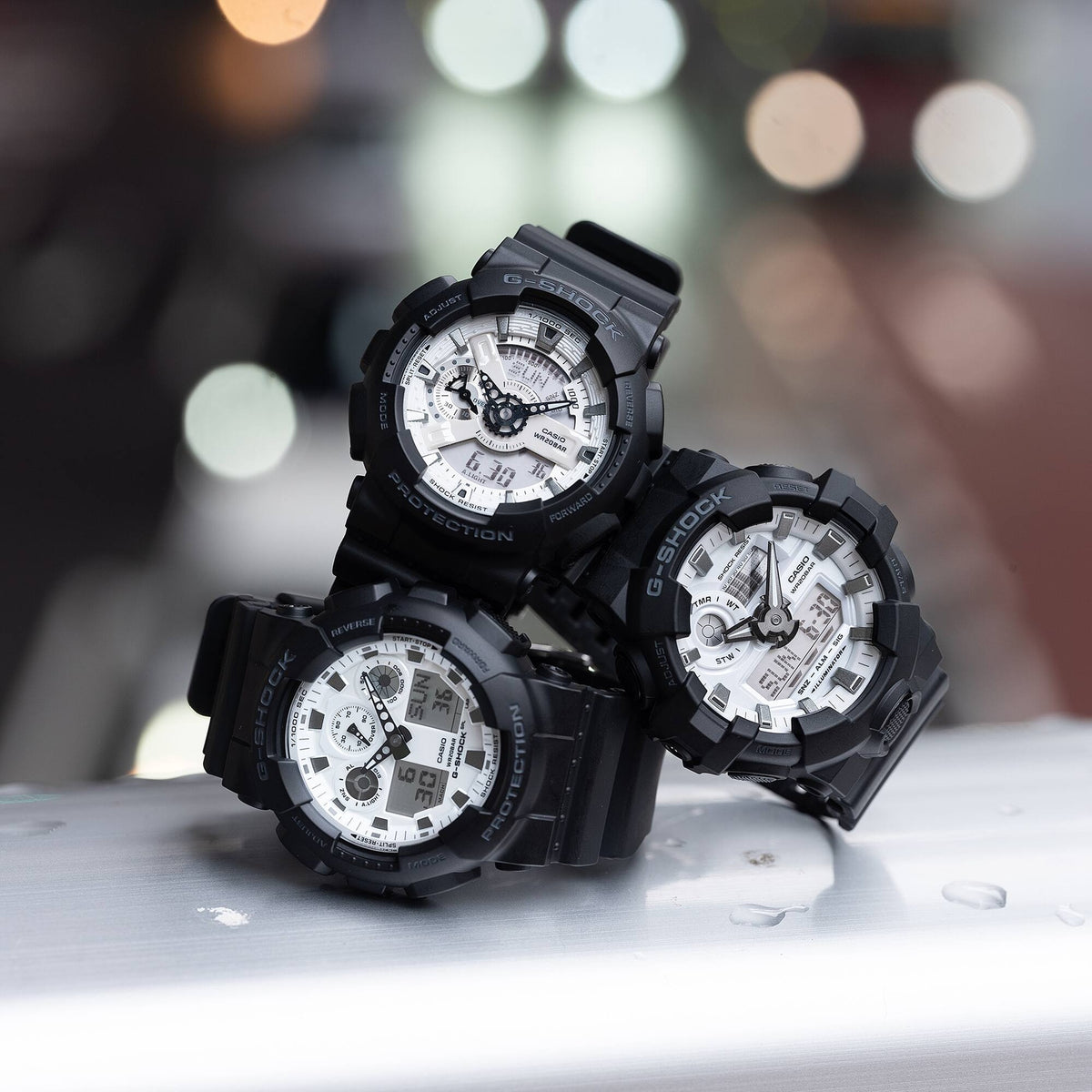 Casio G-Shock GA-110WD-1A Herrenuhr Schwarz Weiß