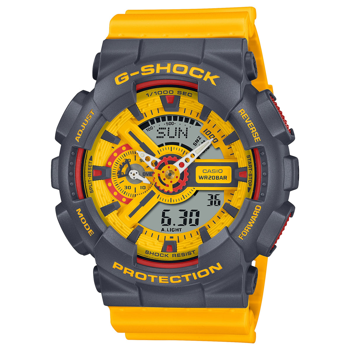 Casio G-Shock GA-110Y-9A Herrenuhr Grau Gelb