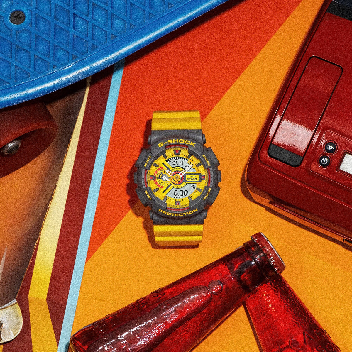 Casio G-Shock GA-110Y-9A Herrenuhr Grau Gelb