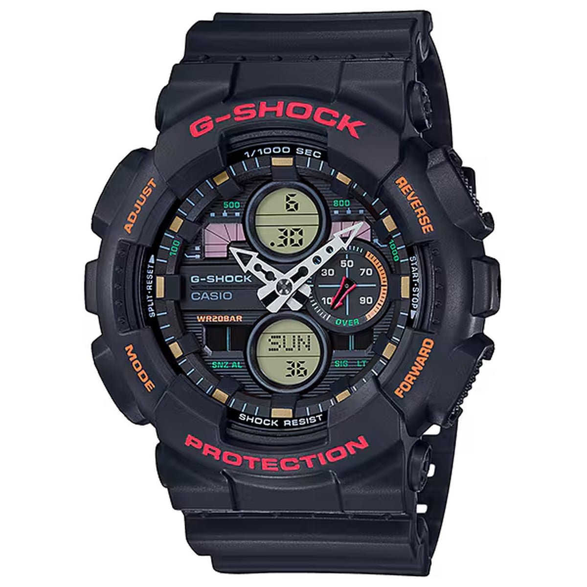 Casio G-Shock GA-140-1A4 Herrenuhr Schwarz