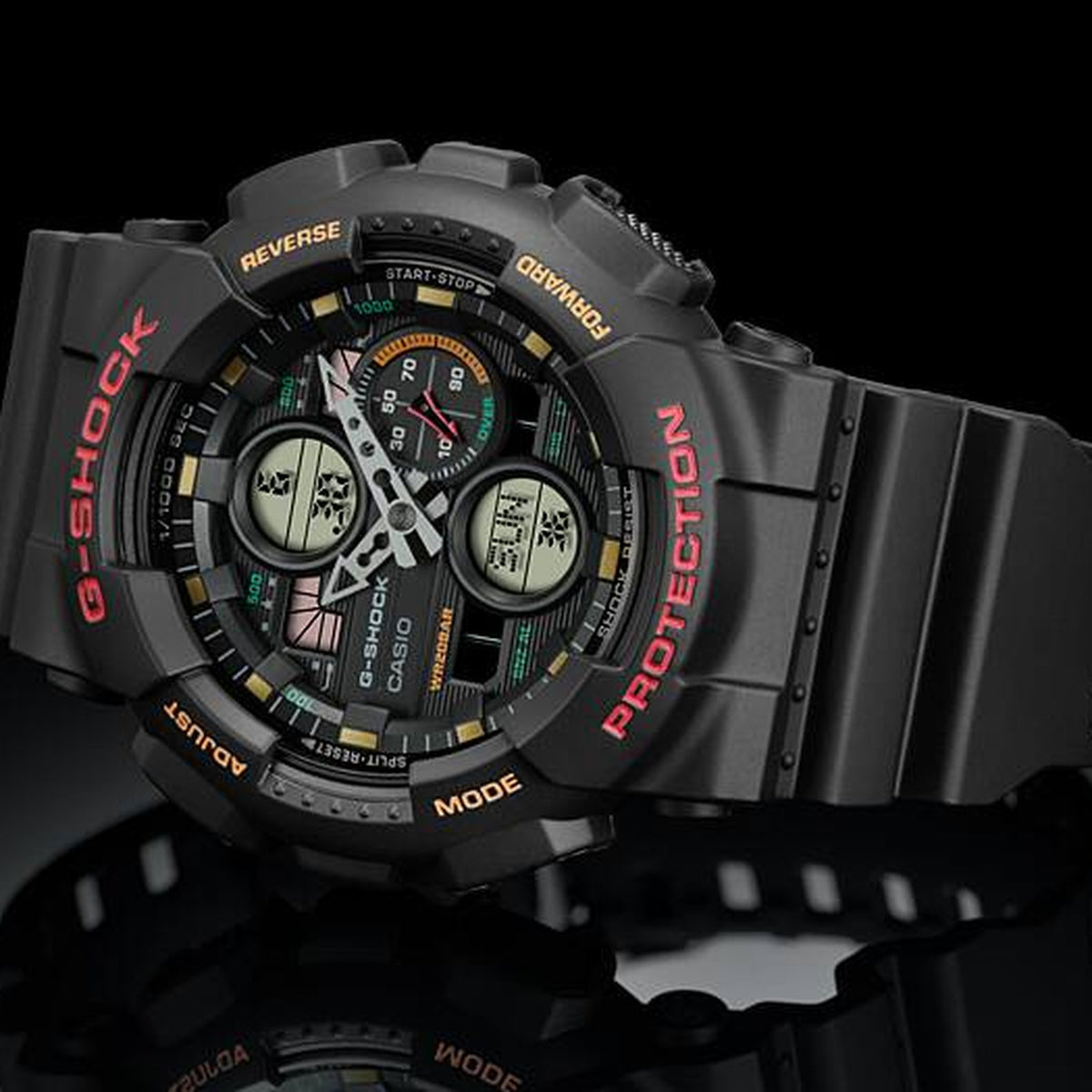 Casio G-Shock GA-140-1A4 Herrenuhr Schwarz