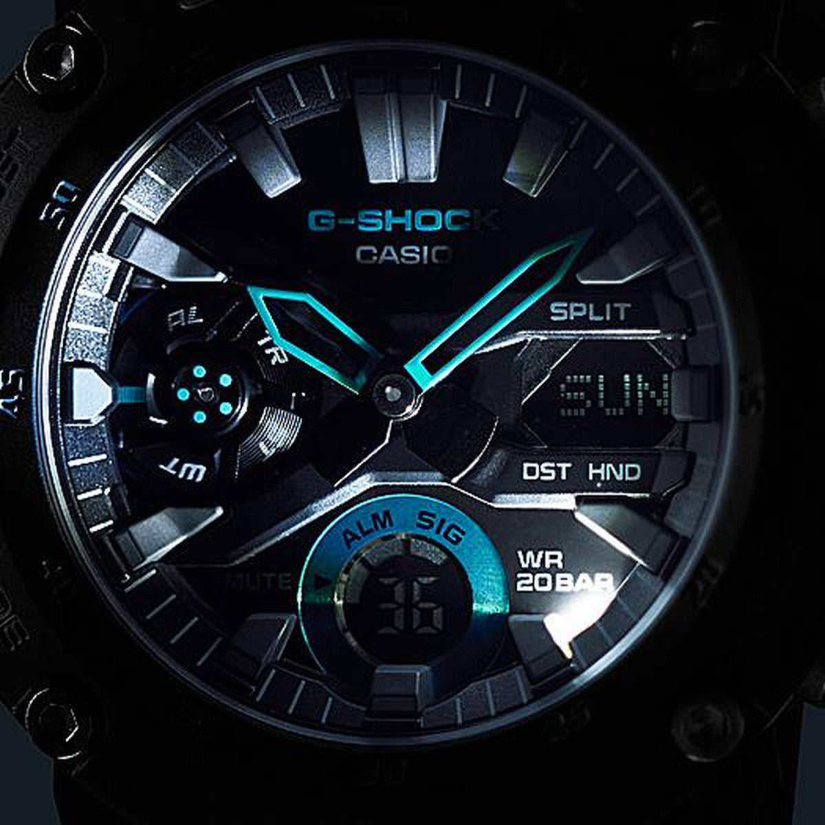 Montre Casio G-Shock GA-2000-1A2 Homme Noir Bleu