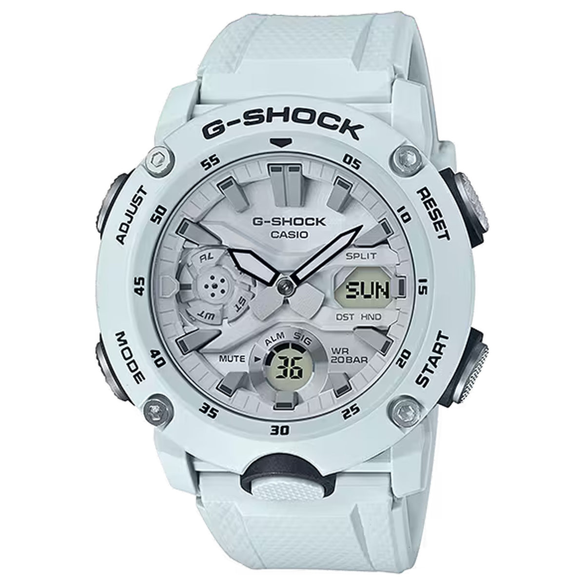 Casio G-Shock GA-2000S-7A Herrenuhr Weiß