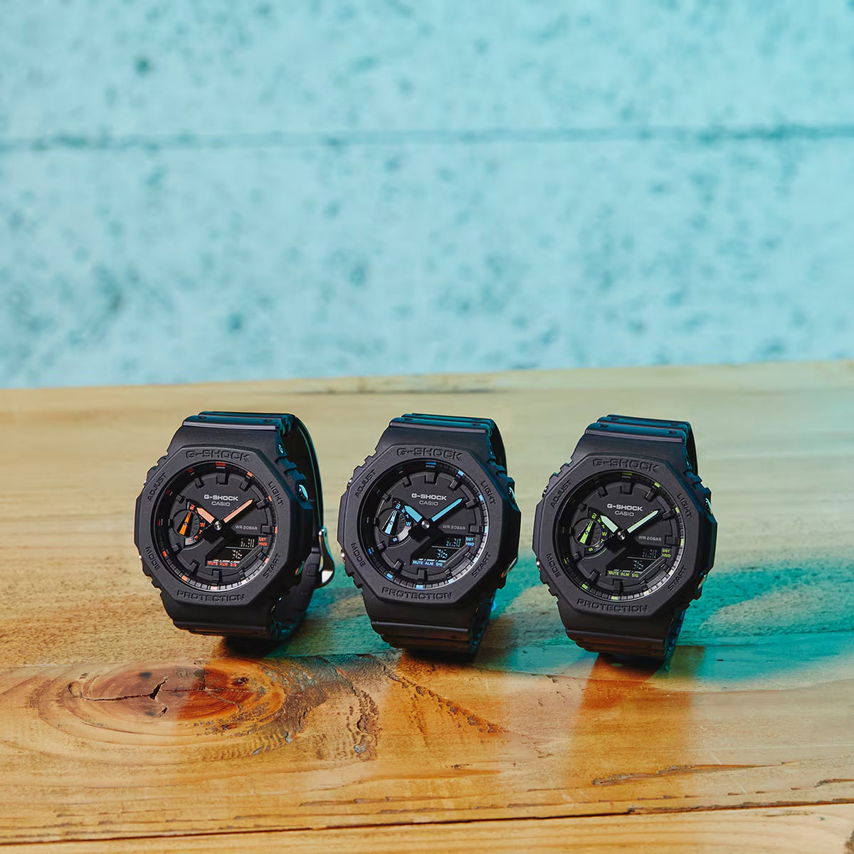 Casio G-Shock GA-2100-1A2 Herrenuhr Schwarz Blau